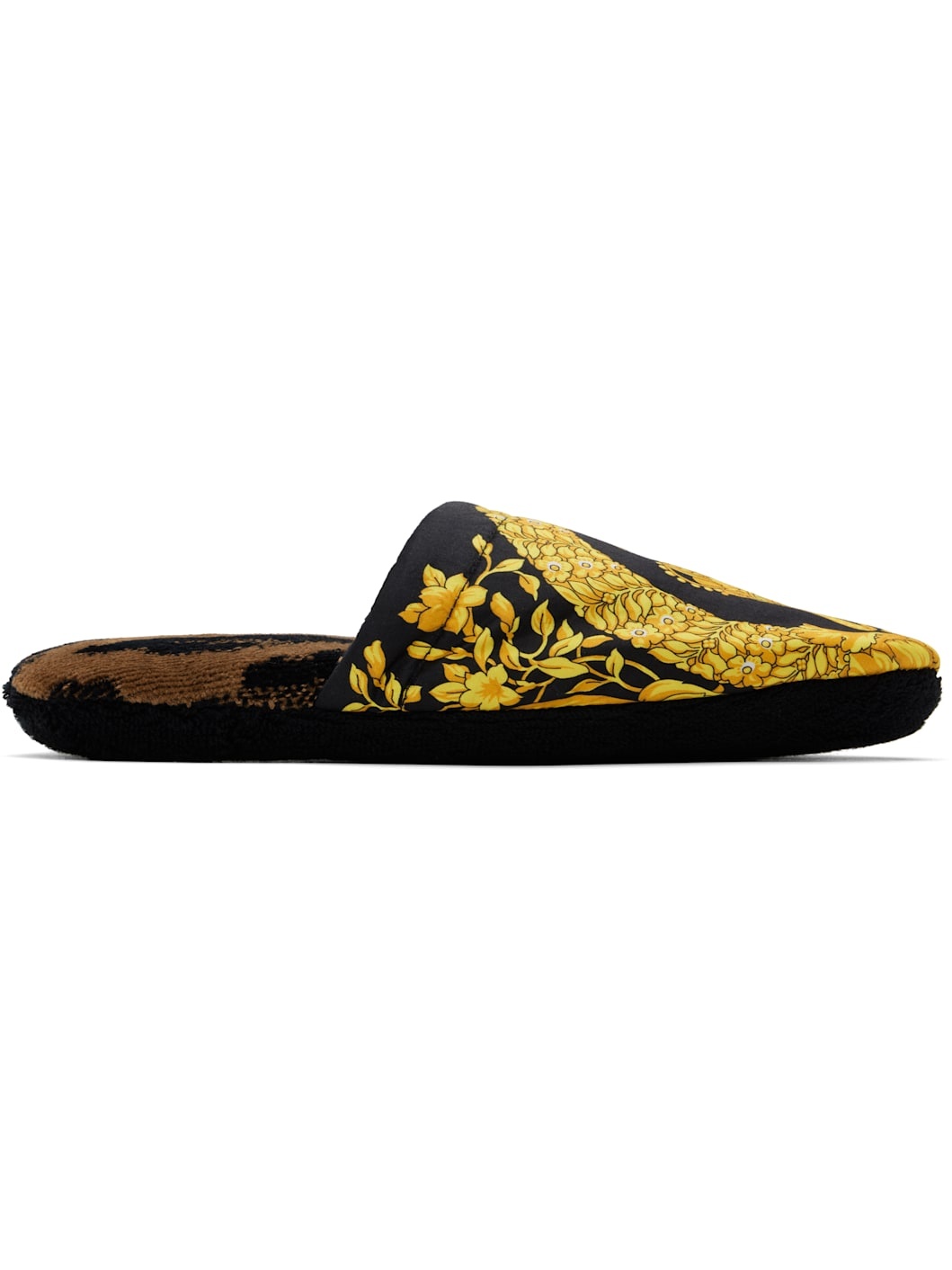 Black & Yellow 'I Heart Baroque' Slippers - 1