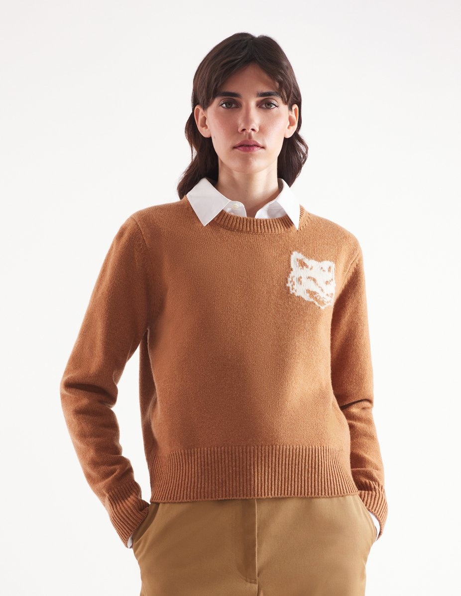 FOX HEAD INTARSIA REGULAR JUMPER - 3