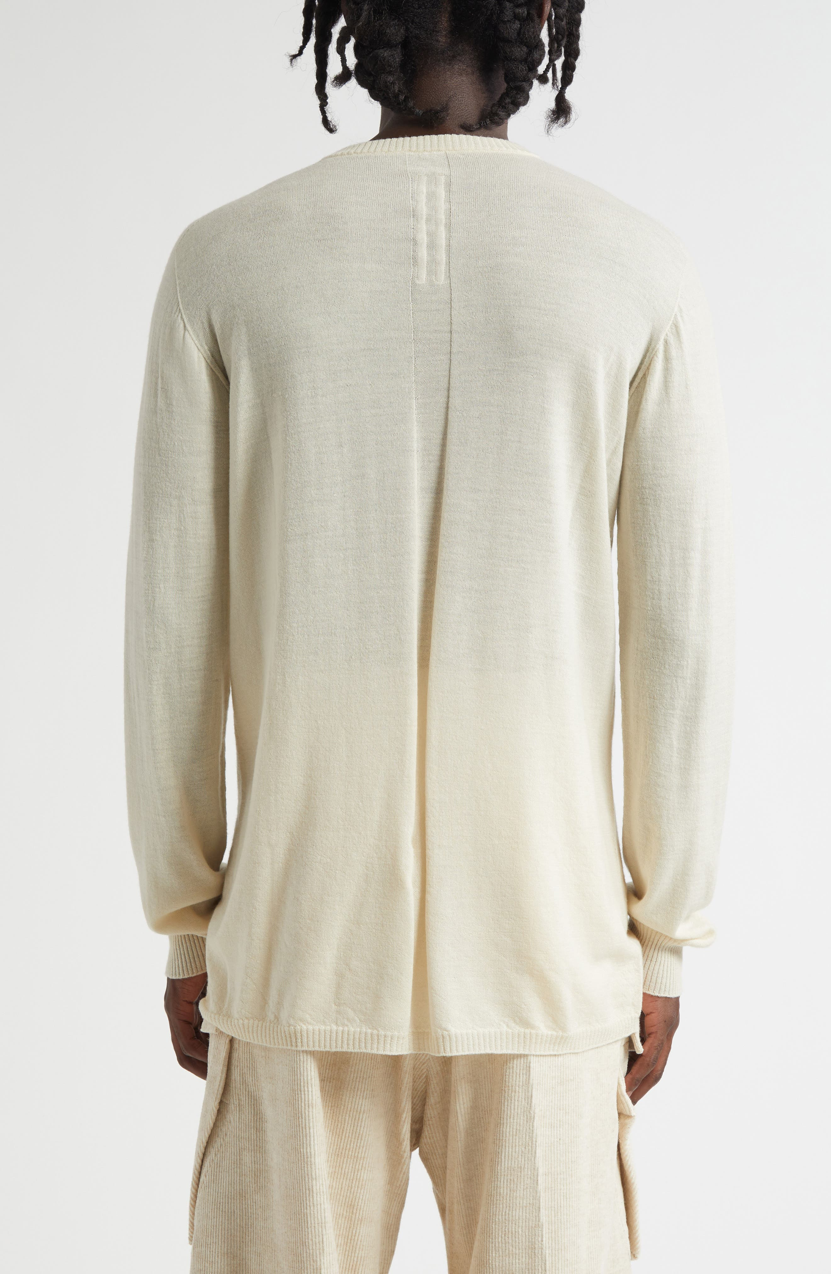 Rick Owens Level Oversize Virgin Wool Sweater in Natural at Nordstrom - 3