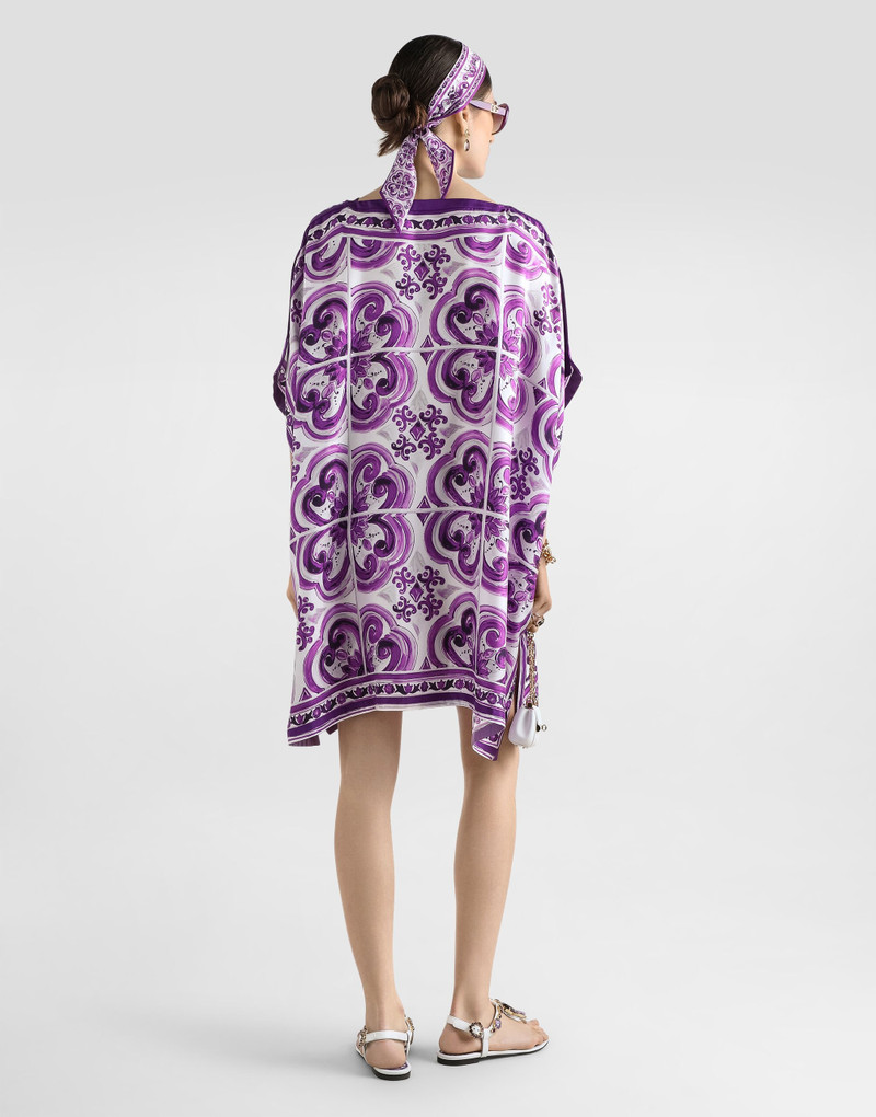 Majolica-print twill caftan 3