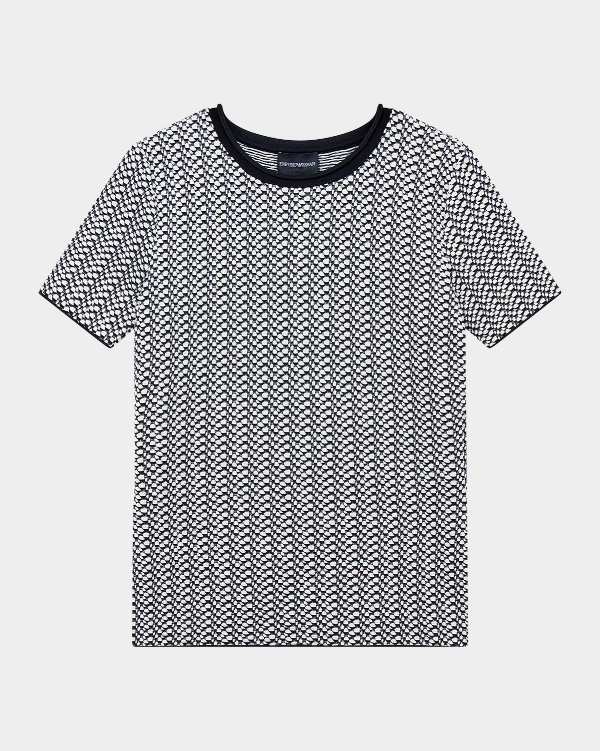 Abstract Knit Rolled-Neck Sweater - 1