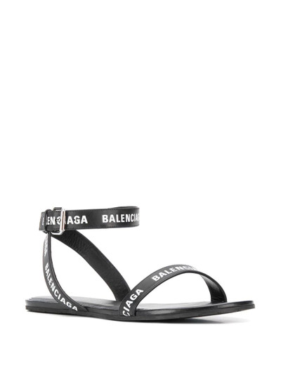 BALENCIAGA round flat sandals outlook