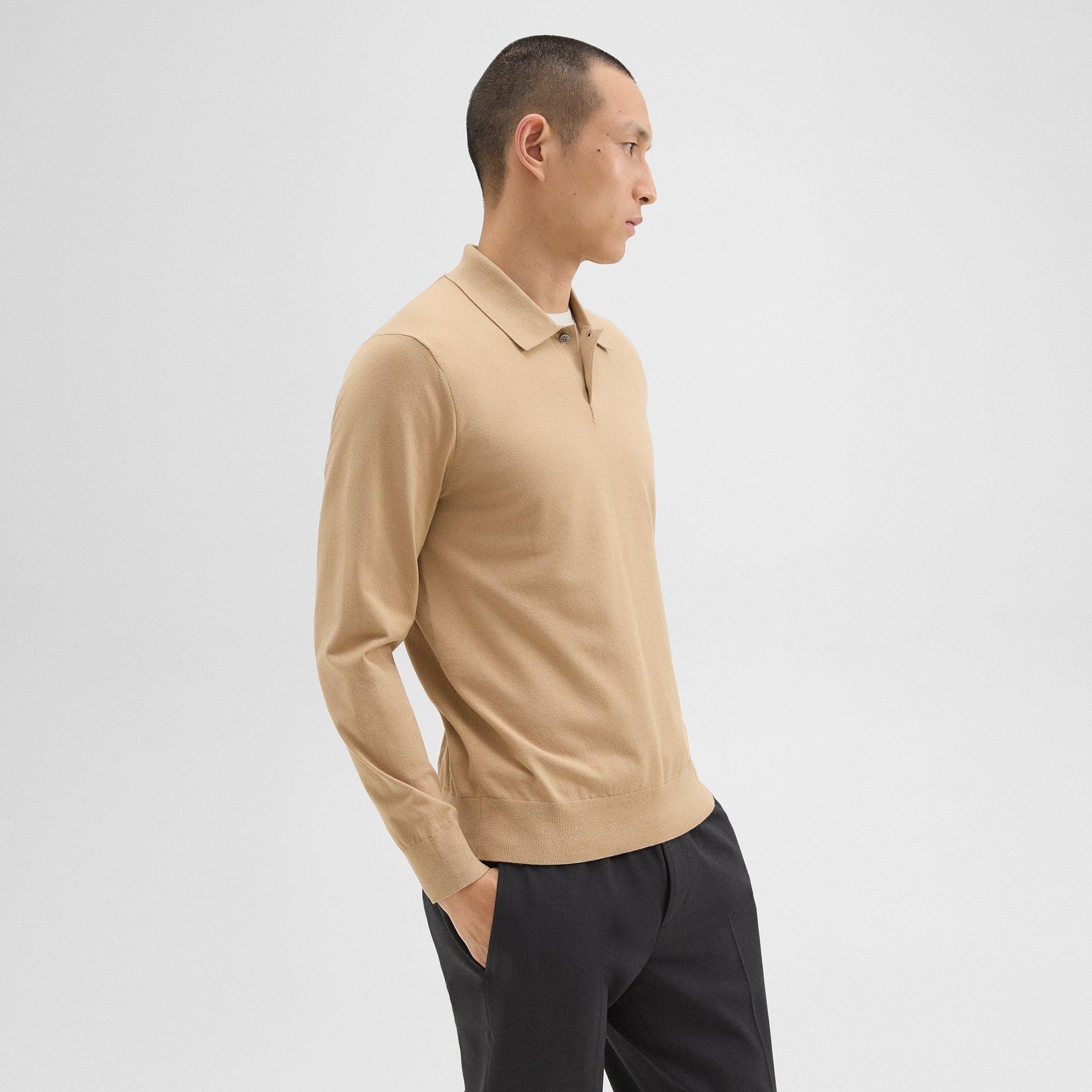 Goris Long-Sleeve Polo Shirt in Light Bilen - 3