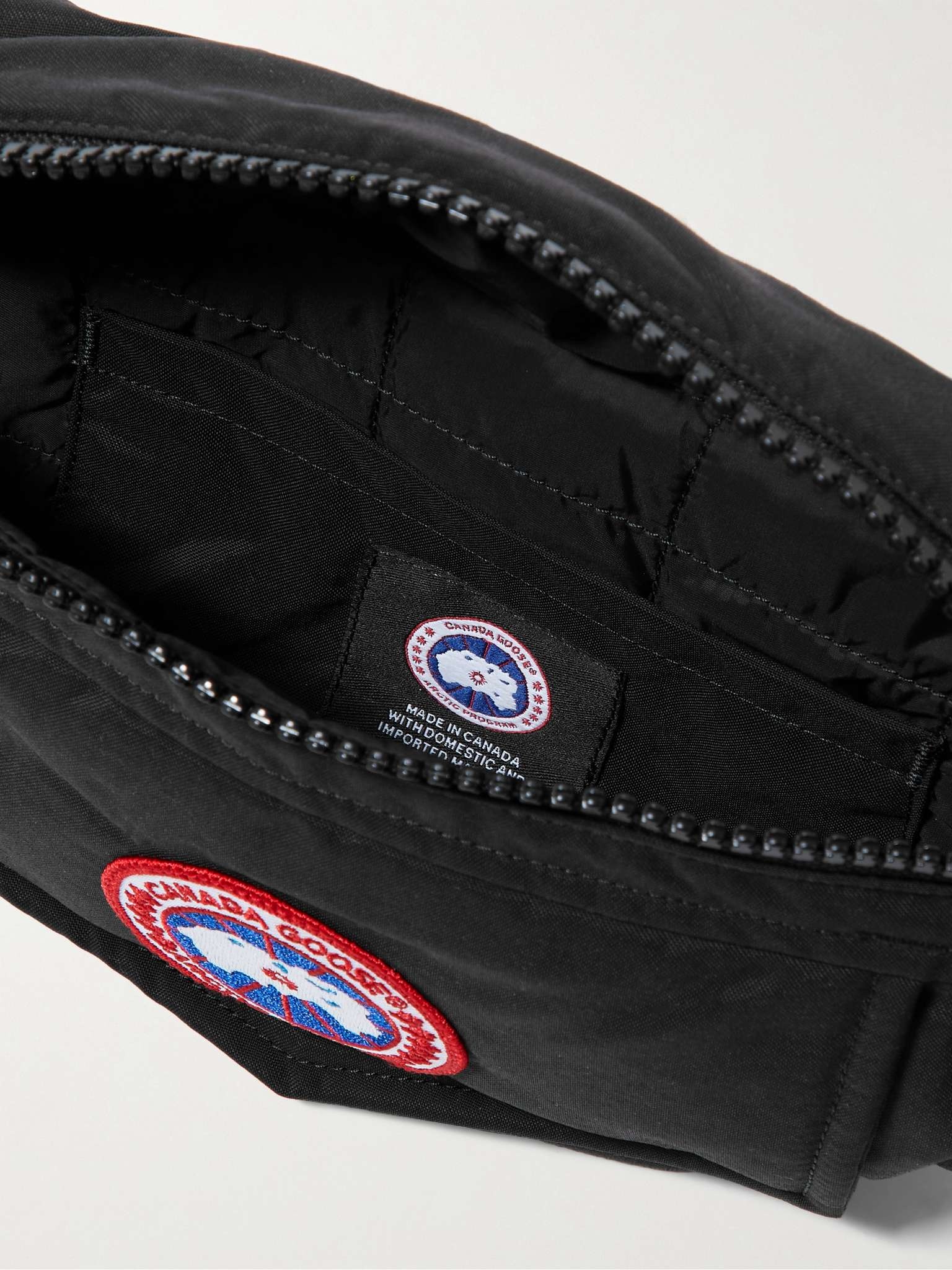 Logo-Appliquéd Webbing-Trimmed Shell Belt Bag - 3
