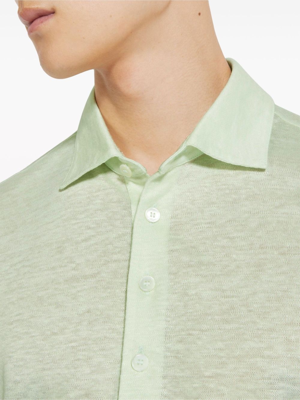 linen polo shirt - 5