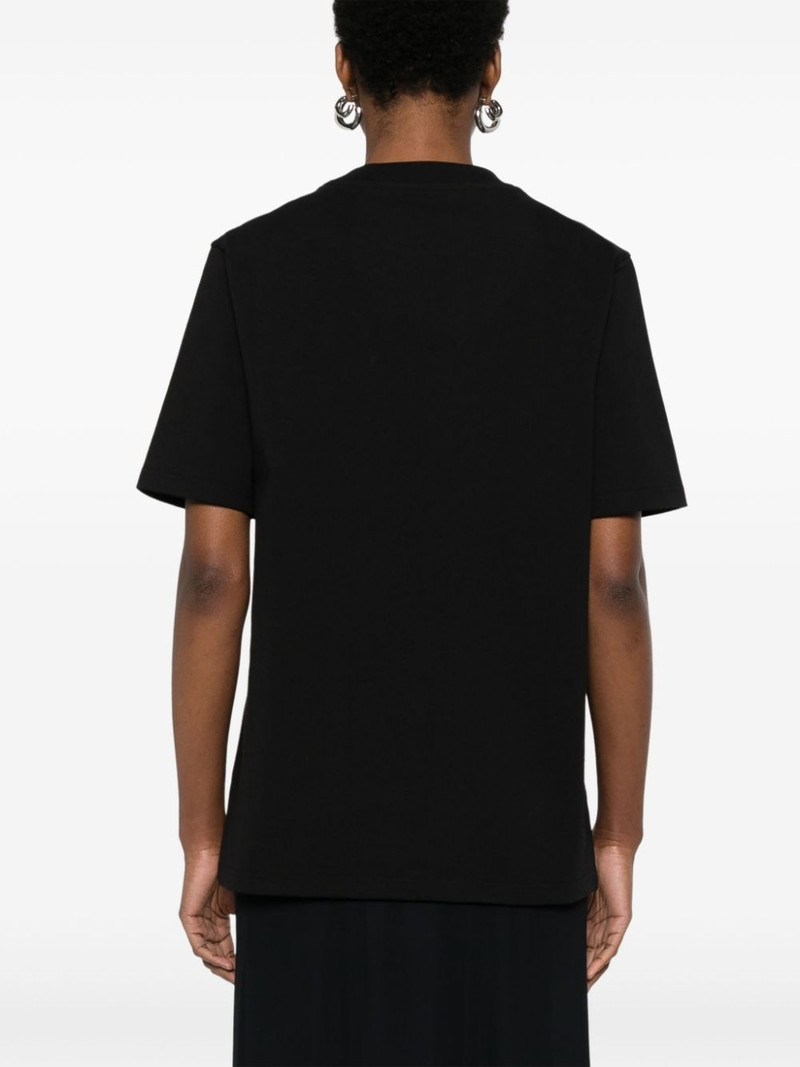 leaf-appliqué T-shirt 4