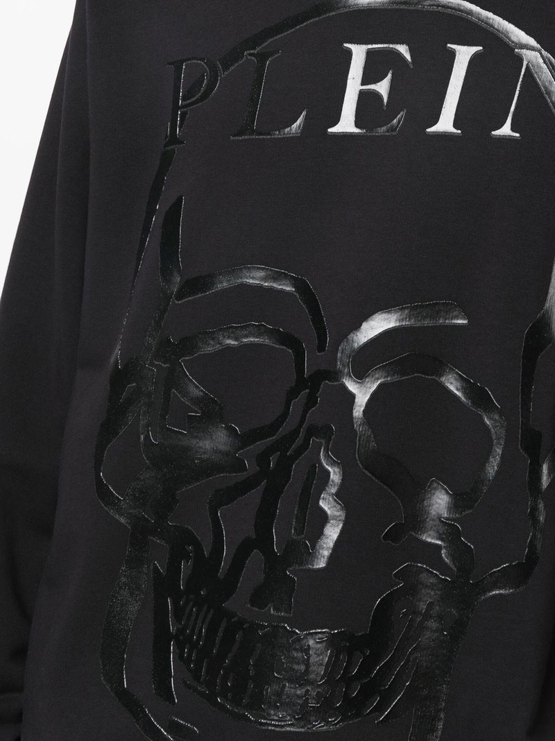 skull-print crew neck sweatshirt 6