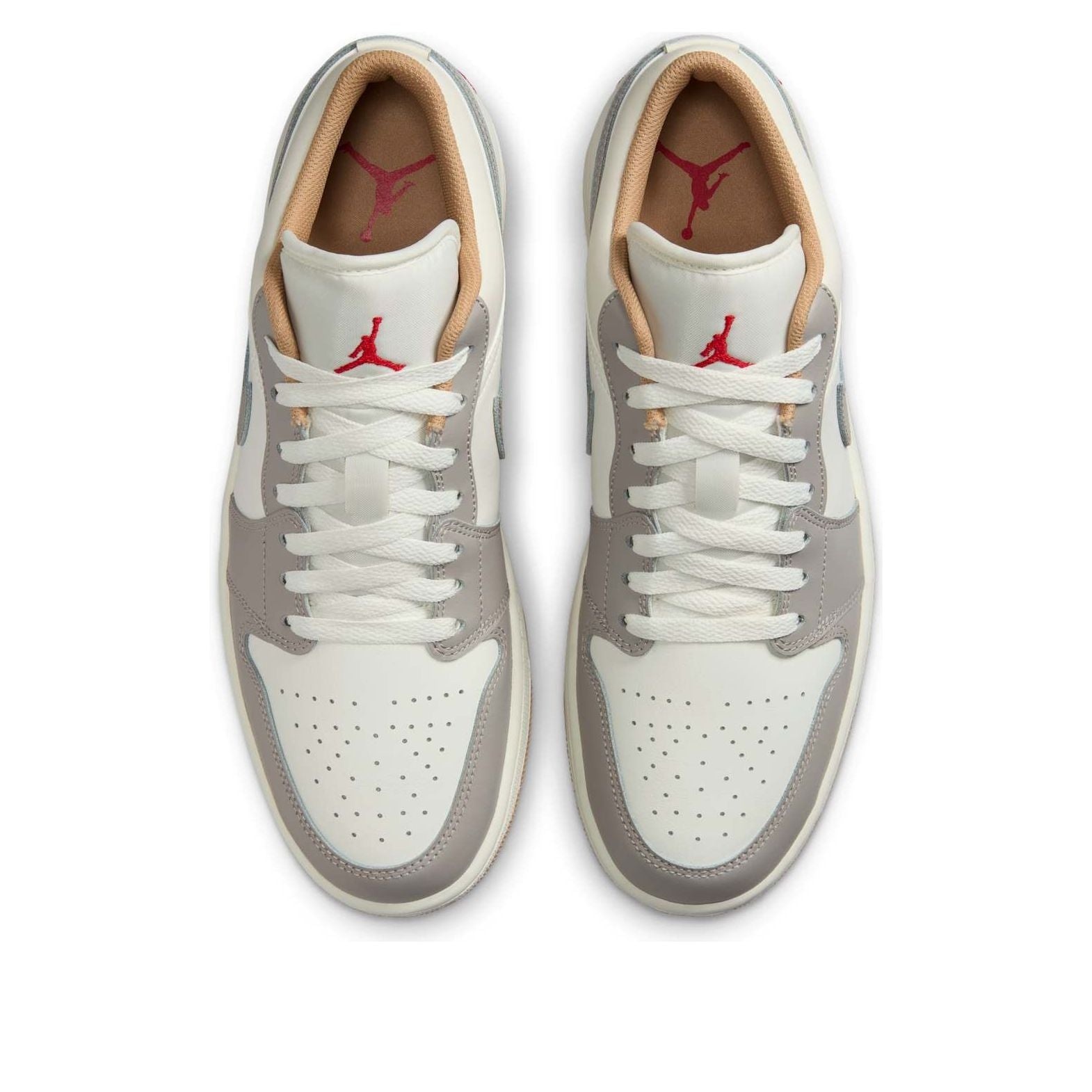 Air Jordan 1 Low 'Sail Fire Red College Grey' 553558-169 - 4