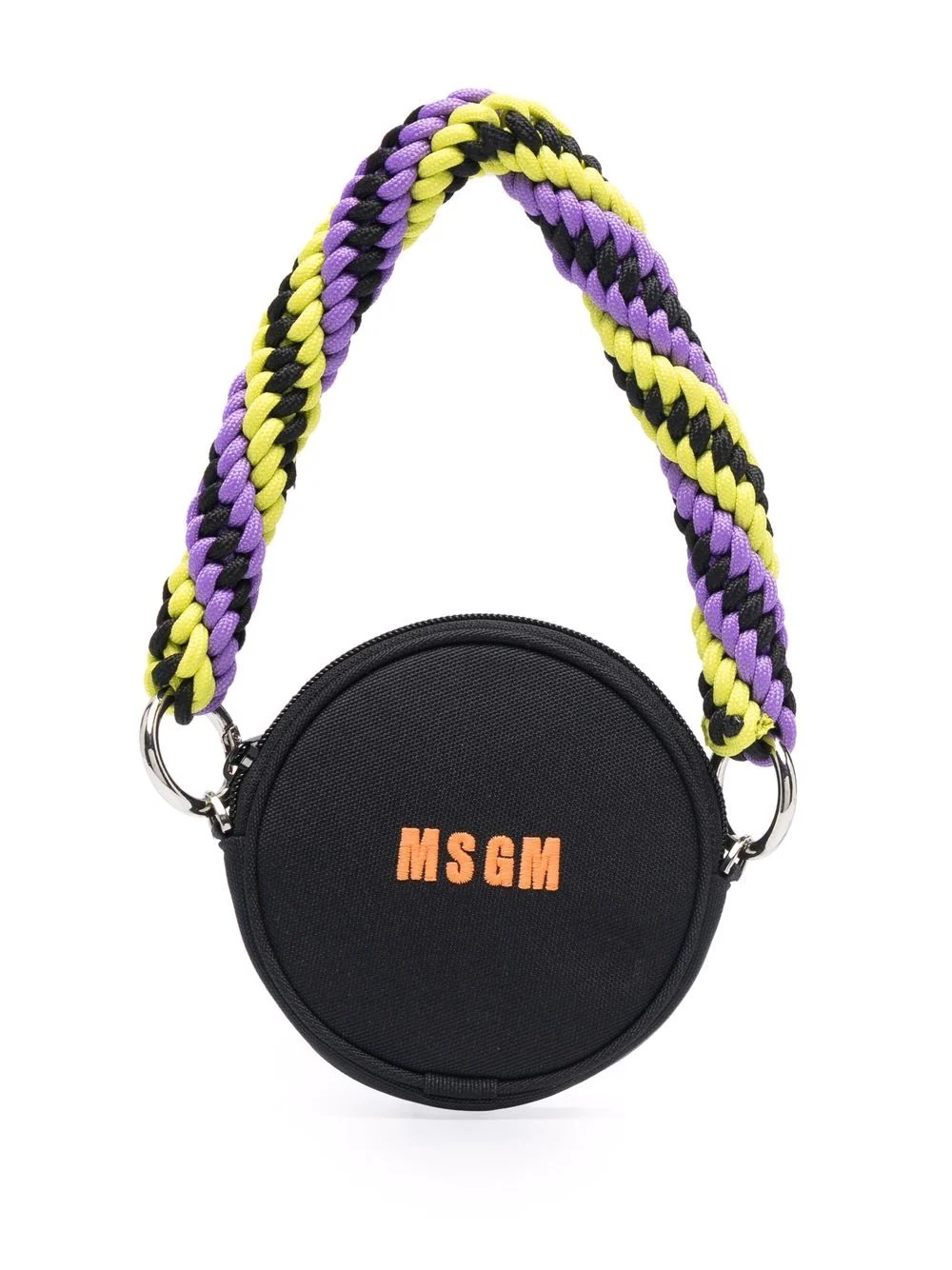 logo-print circular shoulder bag - 6