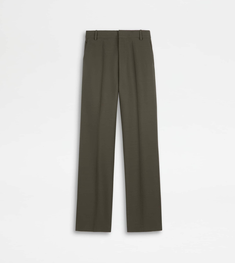 PANTS IN WOOL - GREEN 1