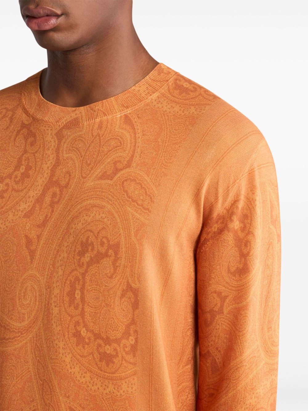paisley silk-cashmere sweater - 4