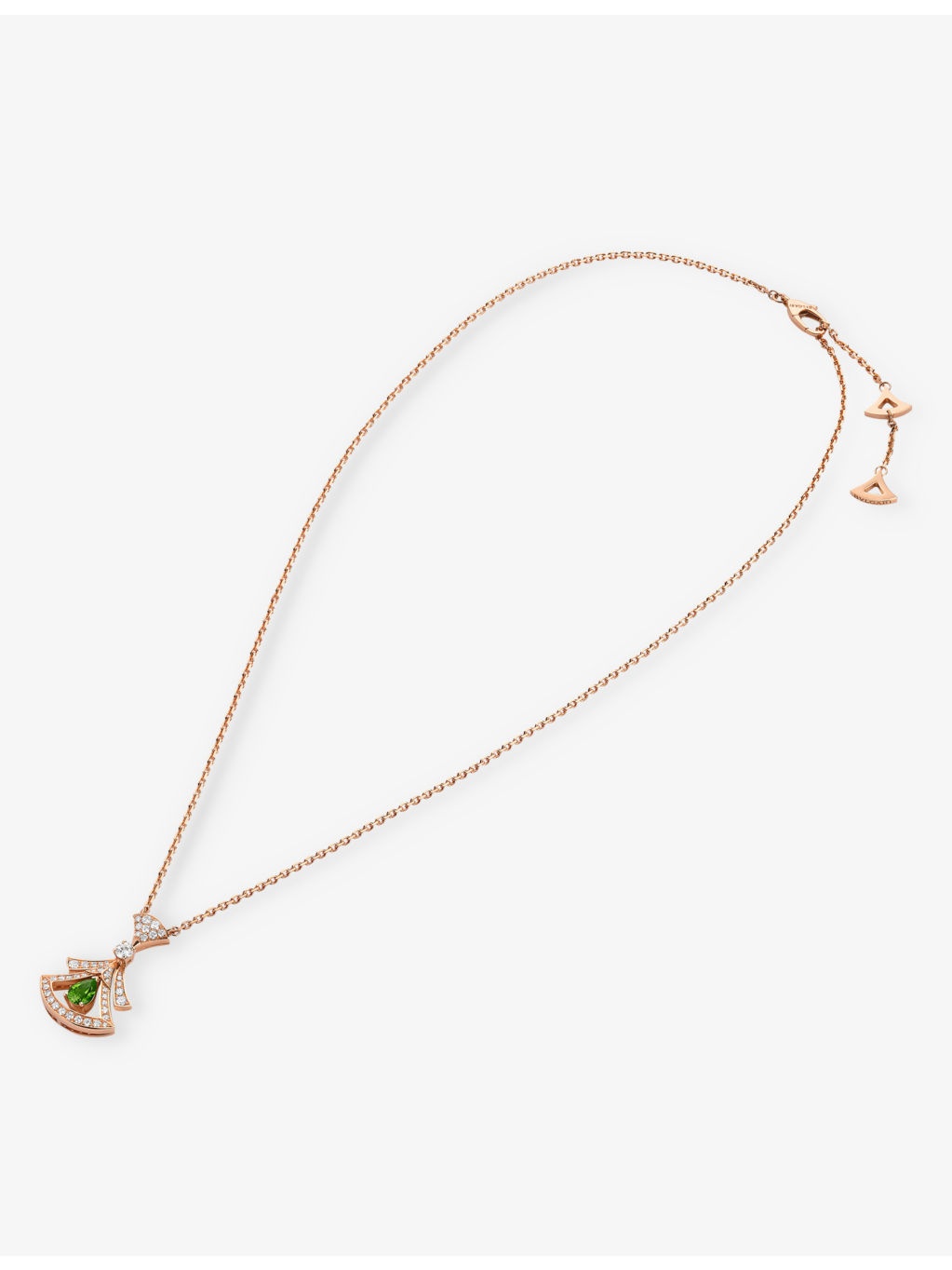 Divas’ Dream 18ct rose-gold, 0.46ct brilliant-cut diamond and tourmaline pendant necklace - 3