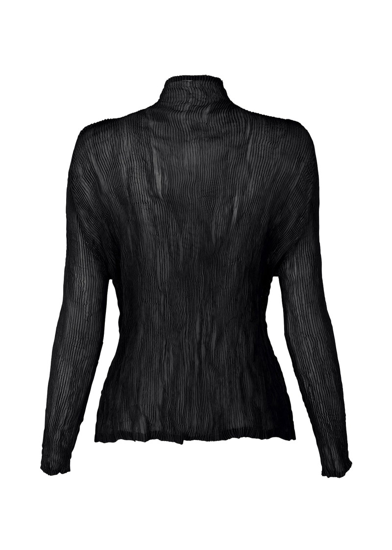 ISSEY MIYAKE CHIFFON TWIST BK/WT-46 TOP outlook