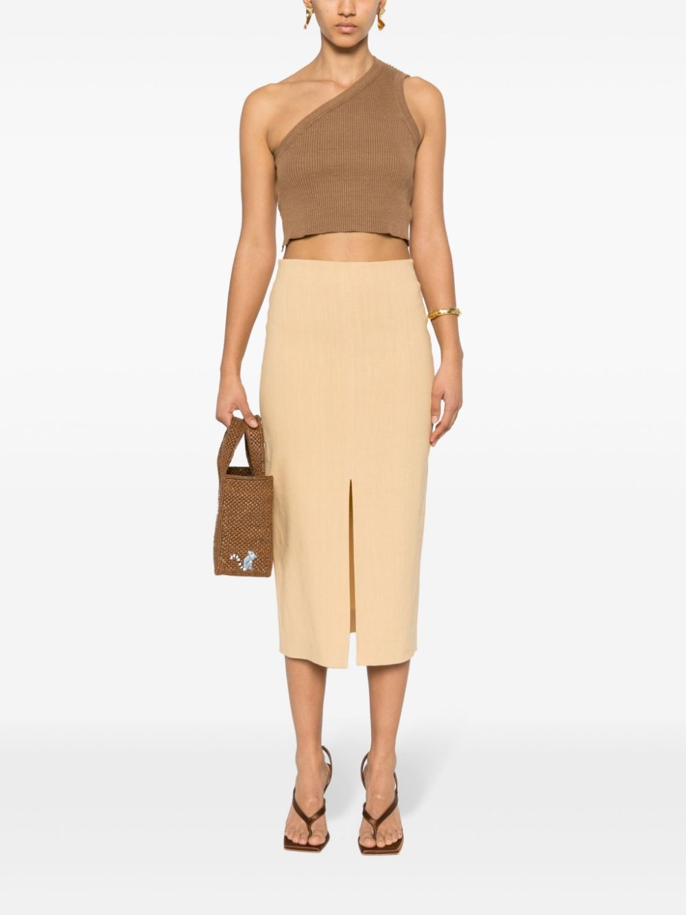 Mills front-slit skirt - 2