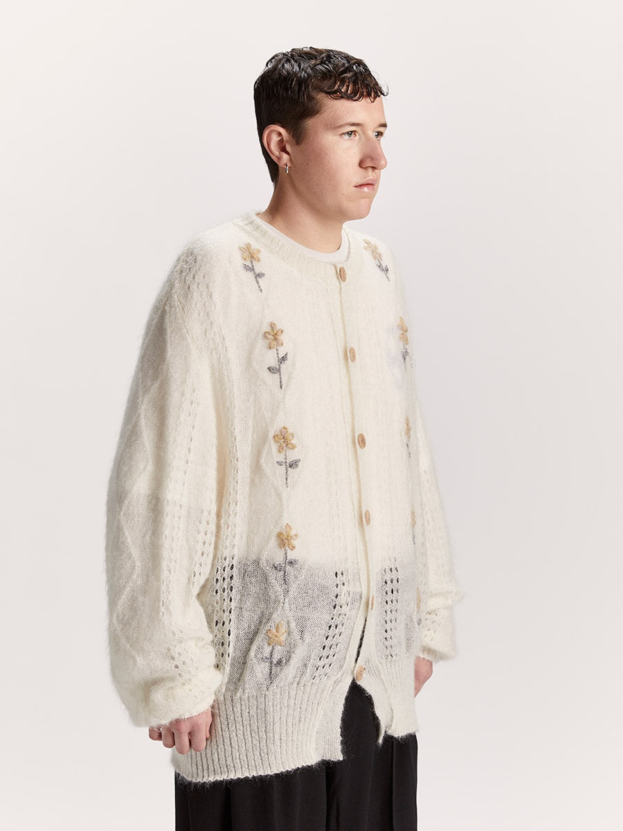 Cormagliano Mohair Cardigan White - 4