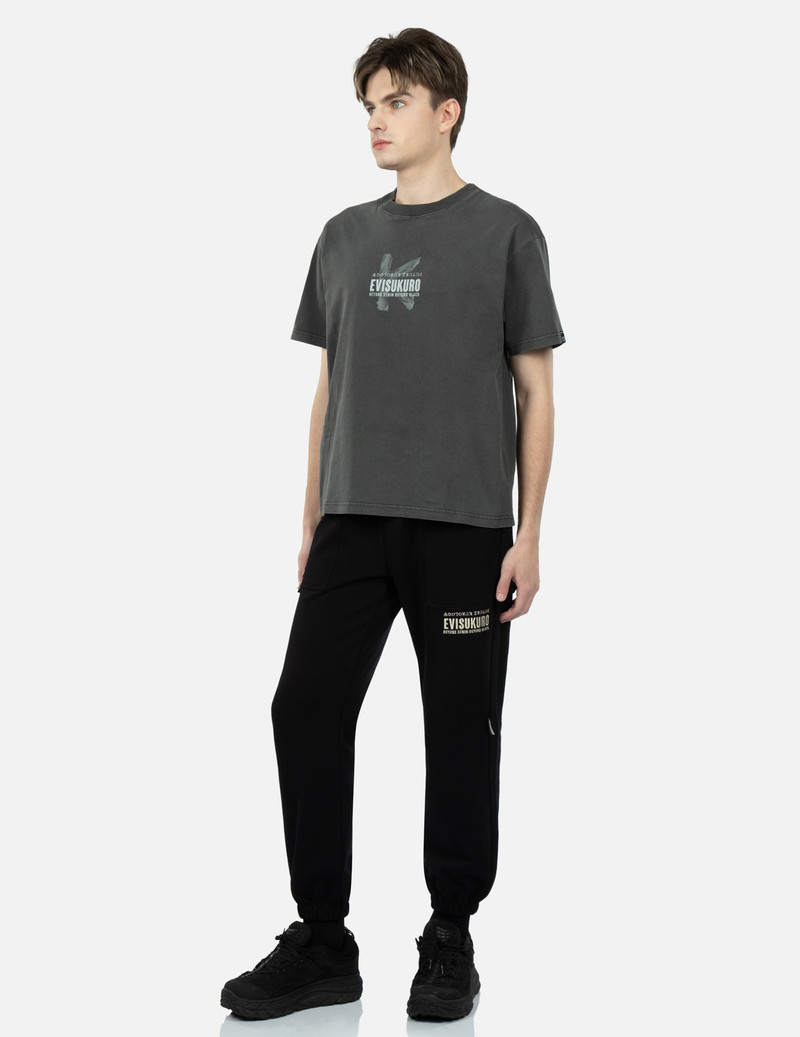 Mixed Graphic Print Washed T-shirt 4