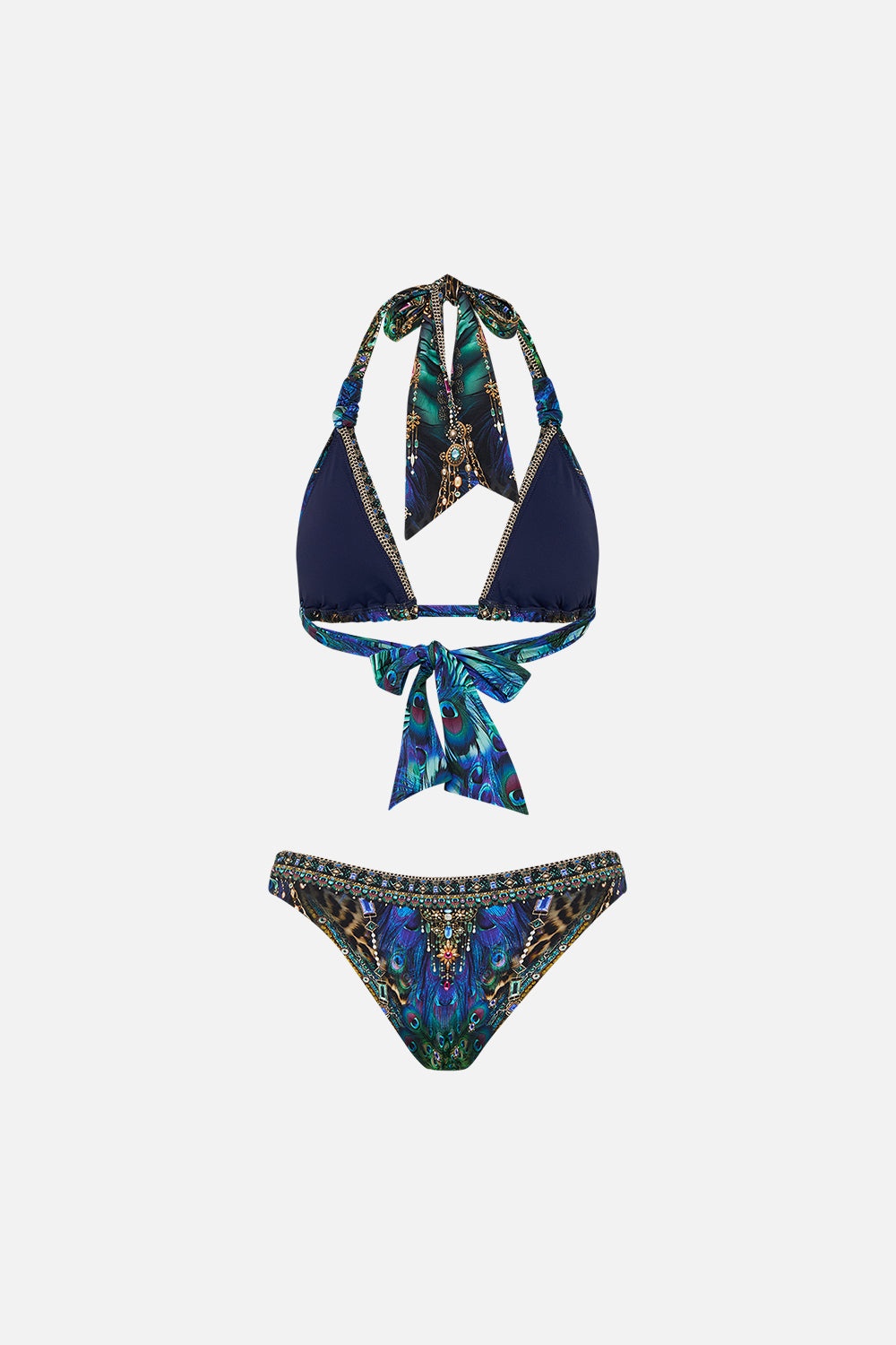 SOFT THICK TIE TRI BIKINI SET WITH TAB TRIMS - 6