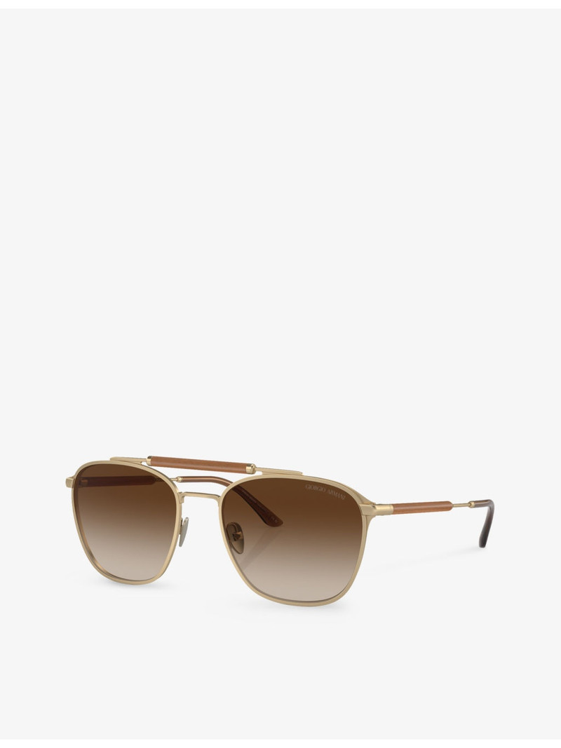 GIORGIO ARMANI AR6149 square-frame metal sunglasses outlook