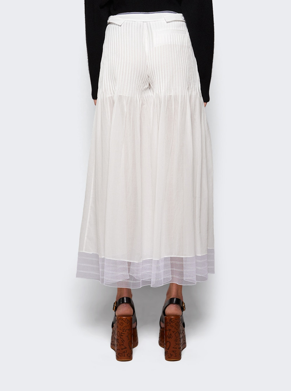 Vanished Pintucked Pant White - 4