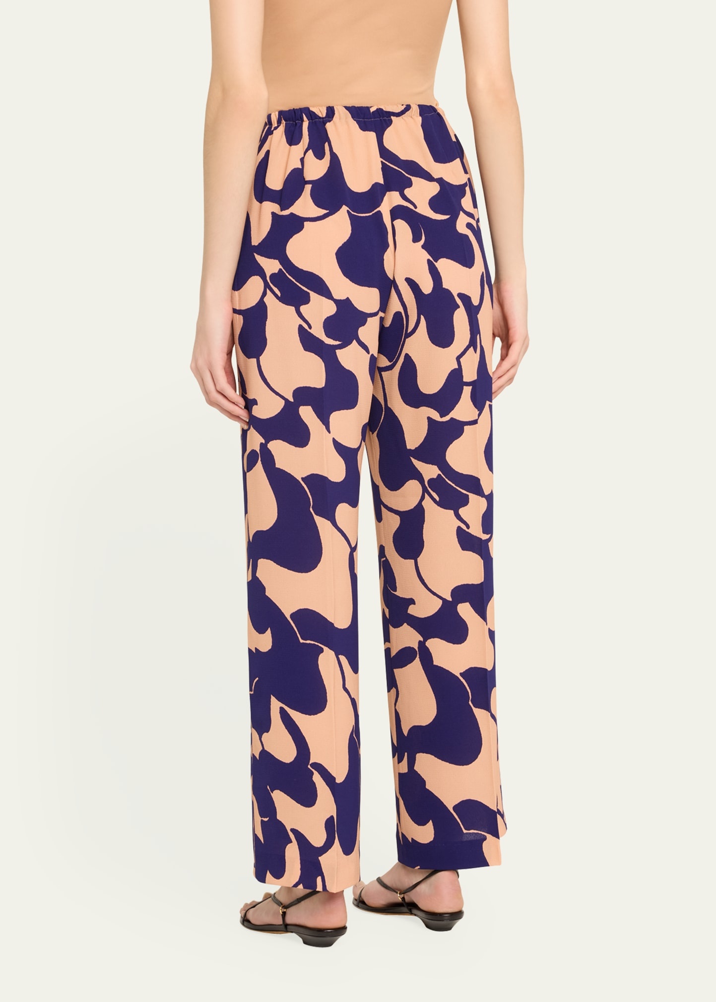 Puvis Abstract Print Drawstring Pants - 3