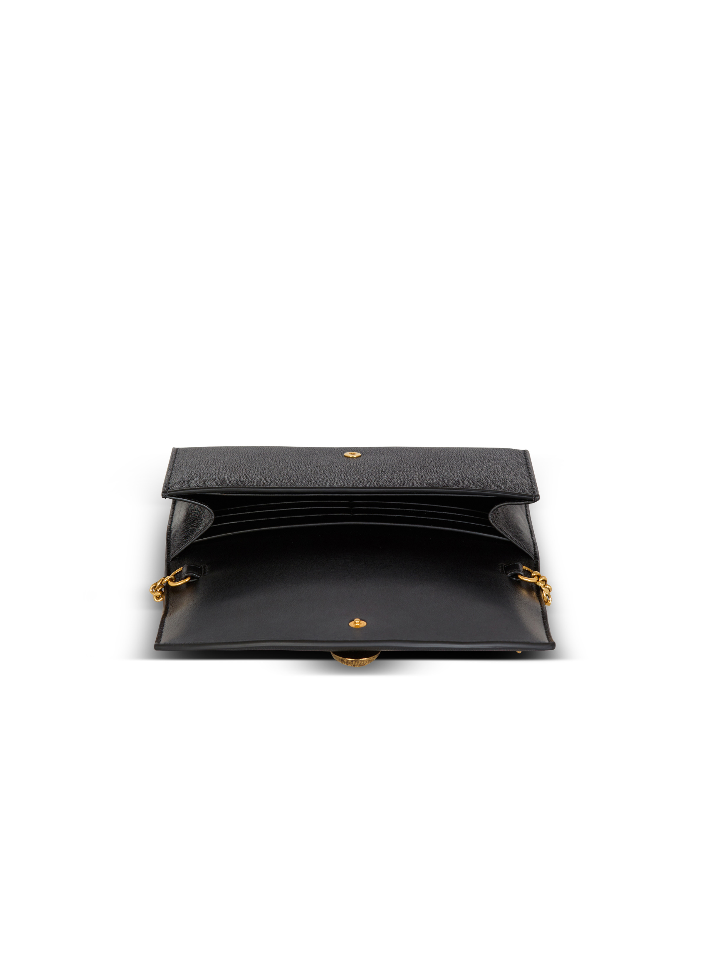 Emblème grained calfskin clutch - 6