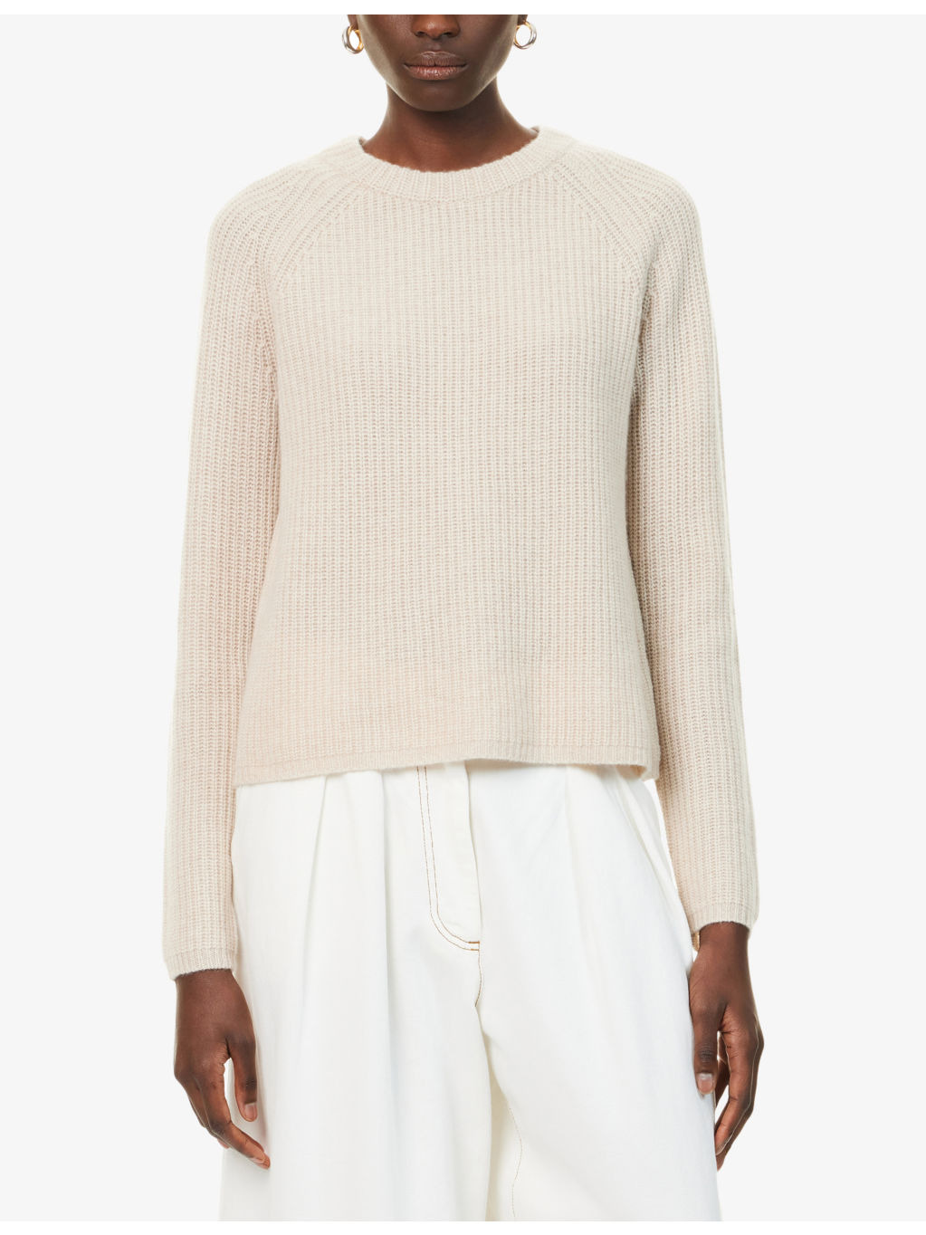 Fisherman Raglan-Sleeves Cashmere Jumper - 3