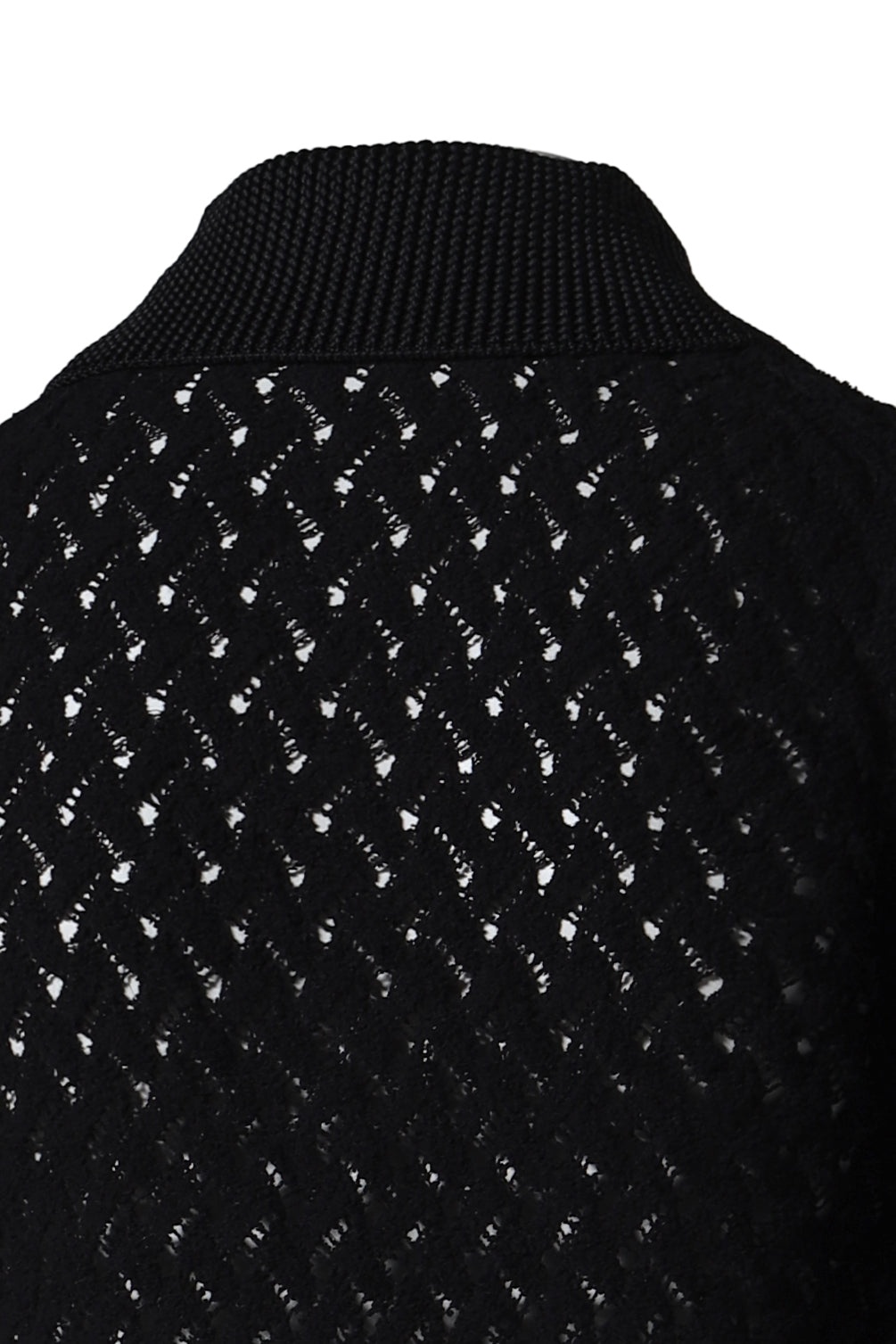 LACE KNIT POLO SHIRT / BLK - 5