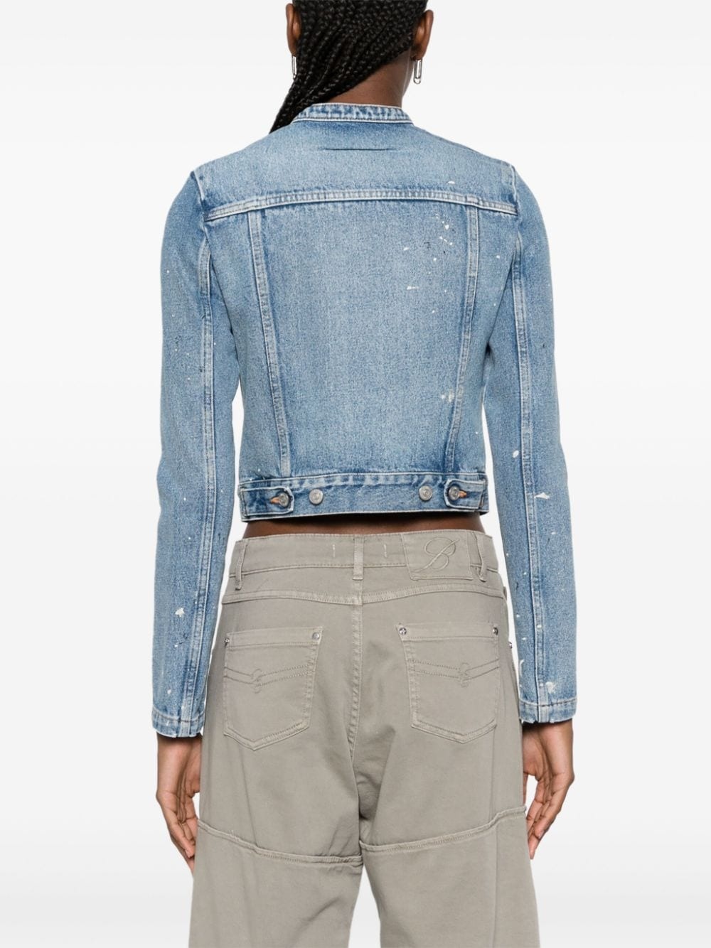 distressed denim jacket - 4