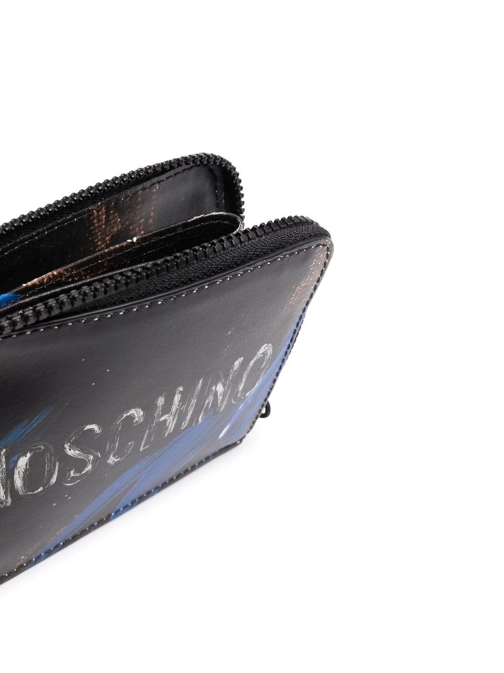 logo-print leather wallet - 3