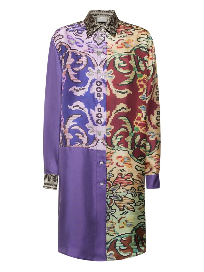patchwork-design shirt 1