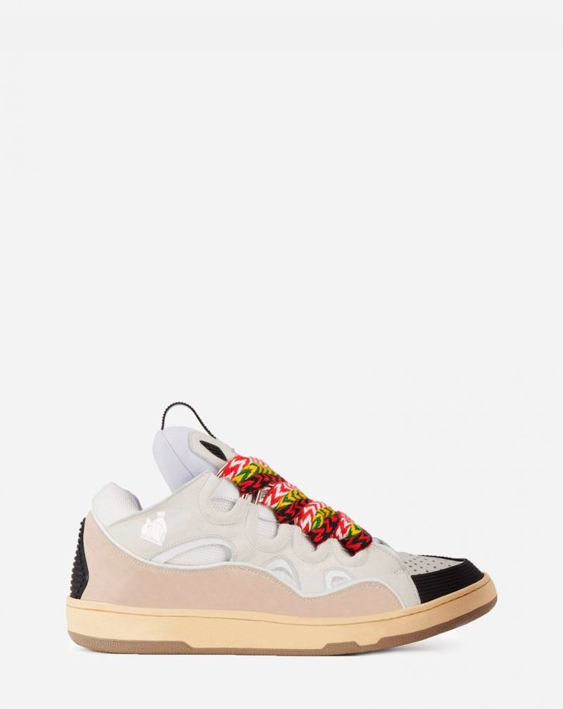 LEATHER CURB SNEAKERS - 1