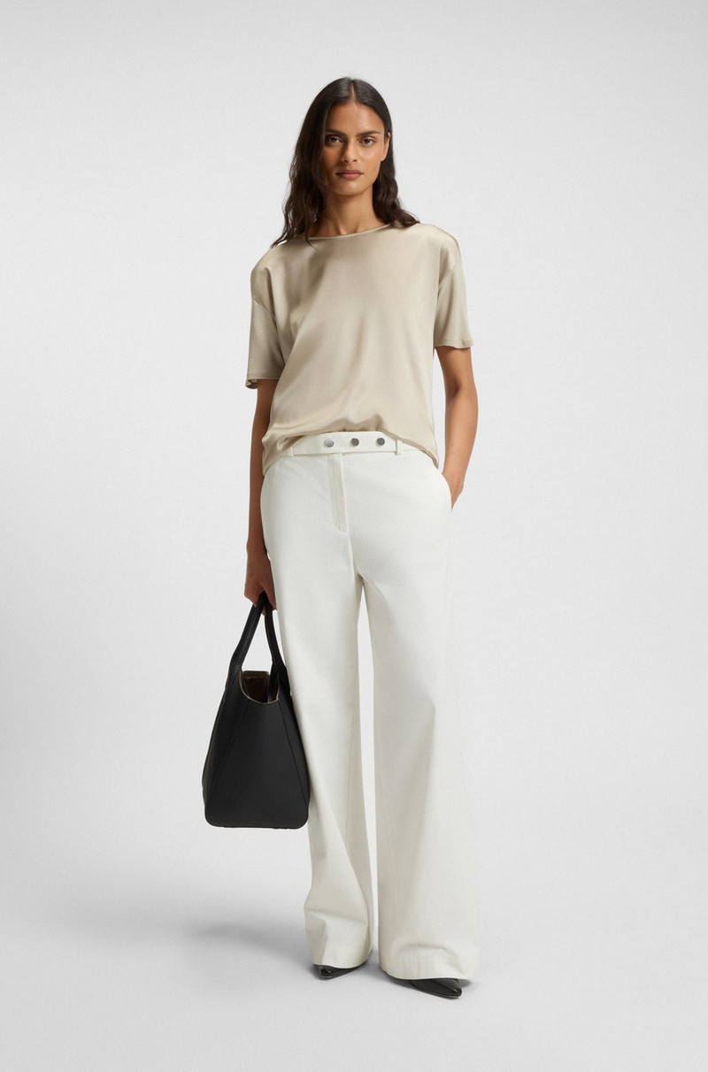 BOSS REGULAR-FIT JERSEY TOP WITH STRETCH-SILK FRONT outlook