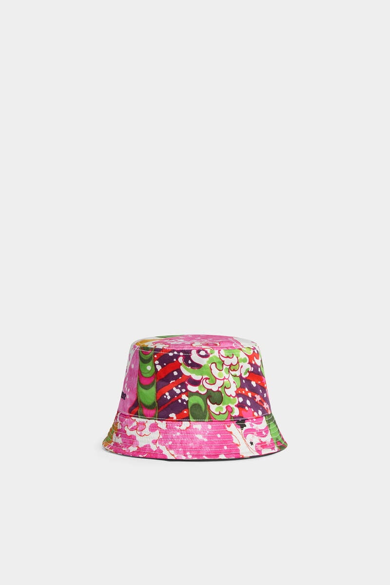 MULTICOLOR PRINTED BUCKET HAT - 1