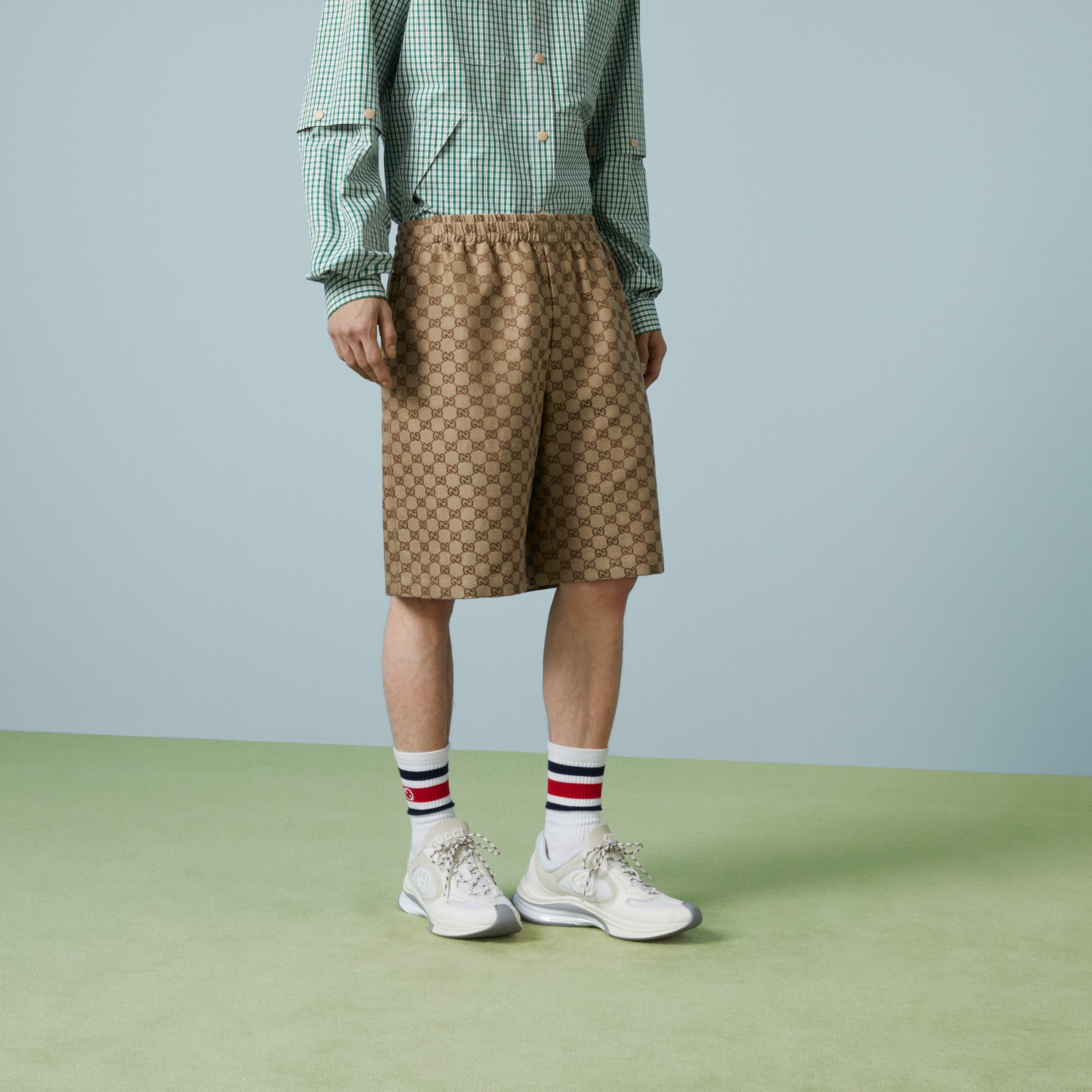 GG Supreme linen shorts - 7