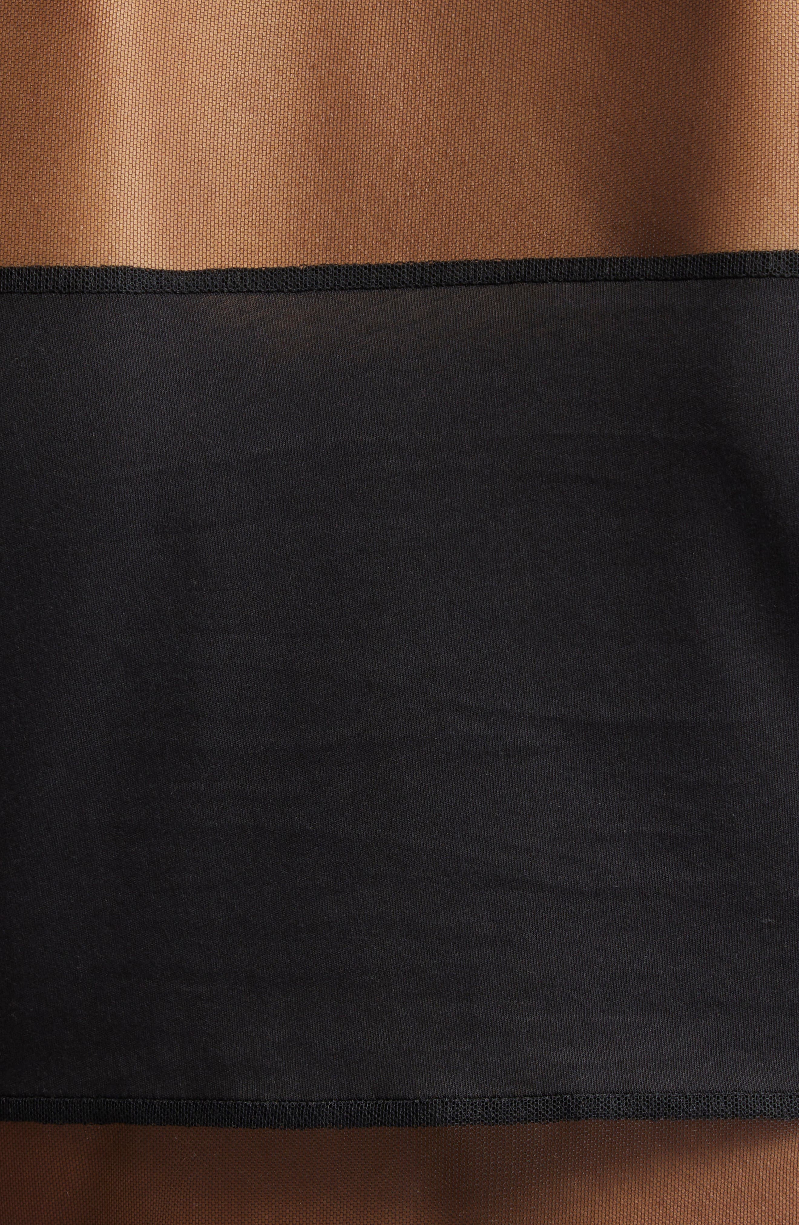 Coperni Stripe Sheer Polo Dress in Black at Nordstrom - 6