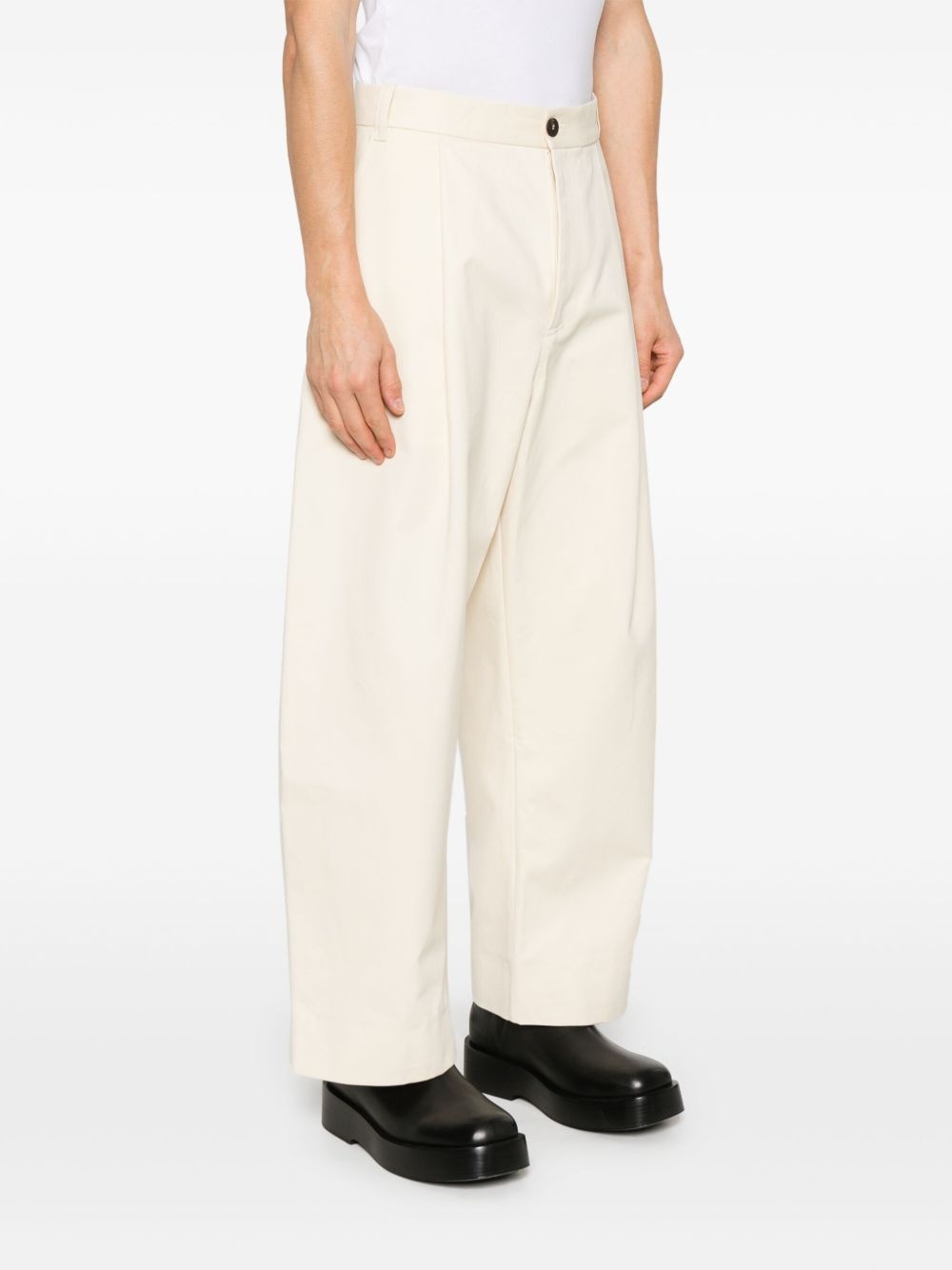 pleat-detail trousers - 3