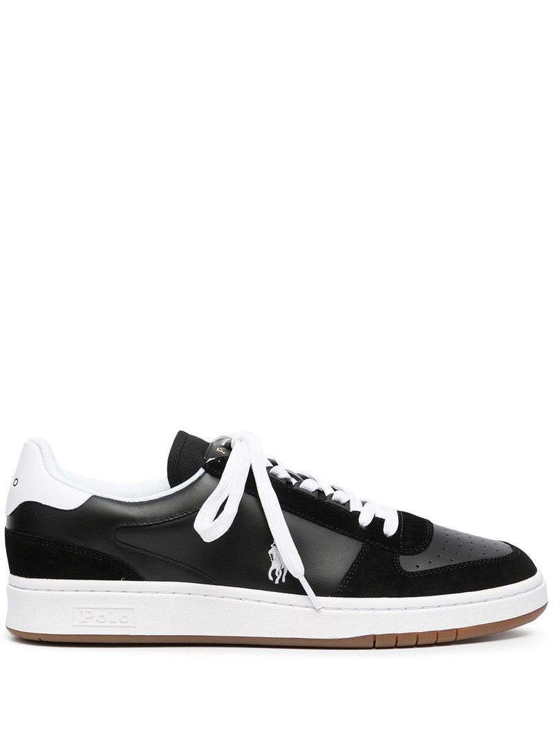 two-tone lace-up sneakers 1