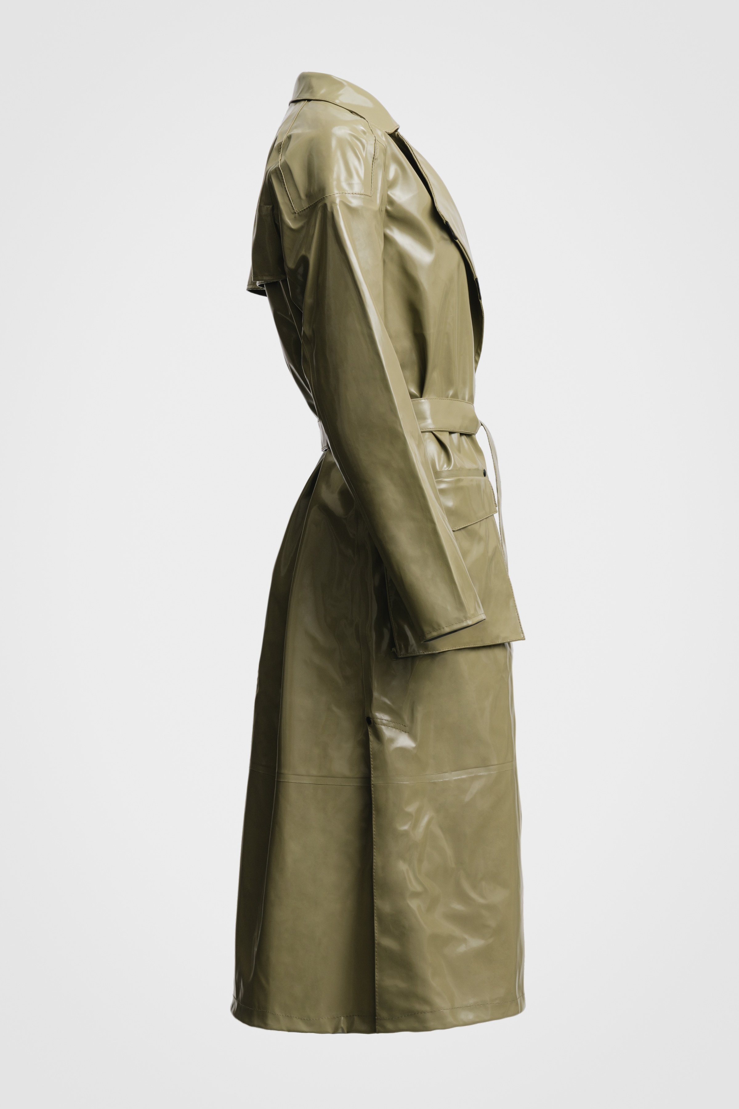 Kista Opal Trench Coat Aloe - 5