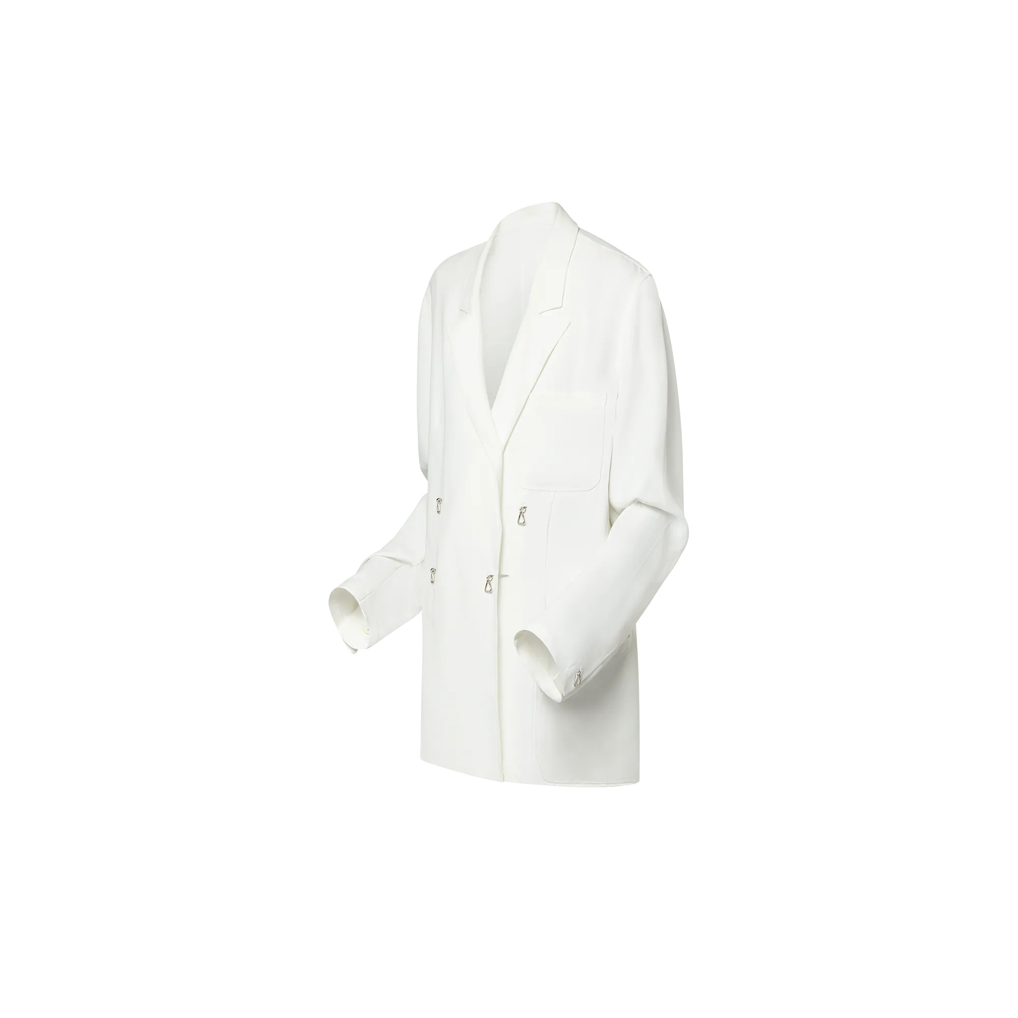 Fluid Double-Breasted Twill Blazer - 2