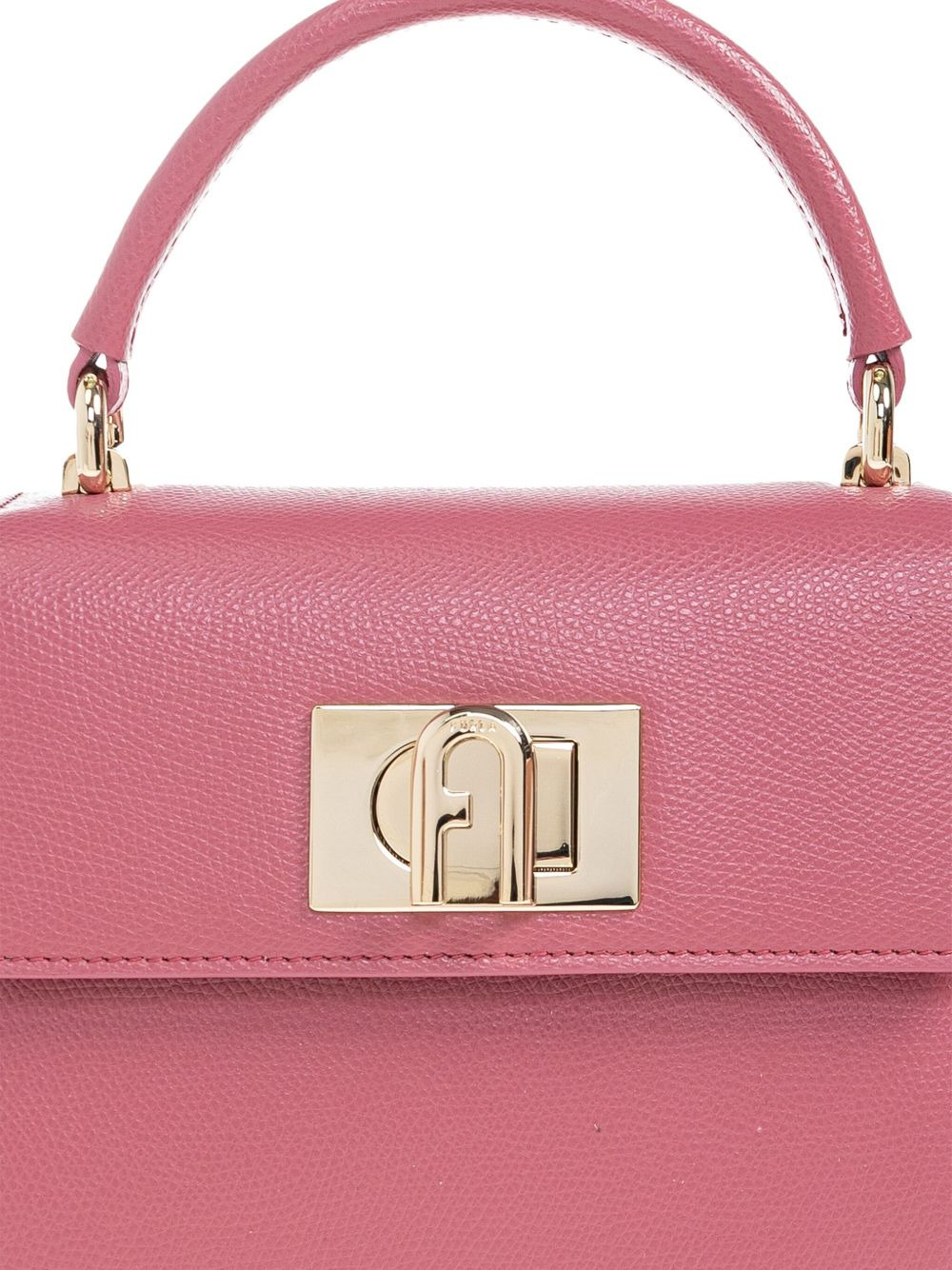 top-handle lock tote bag - 4