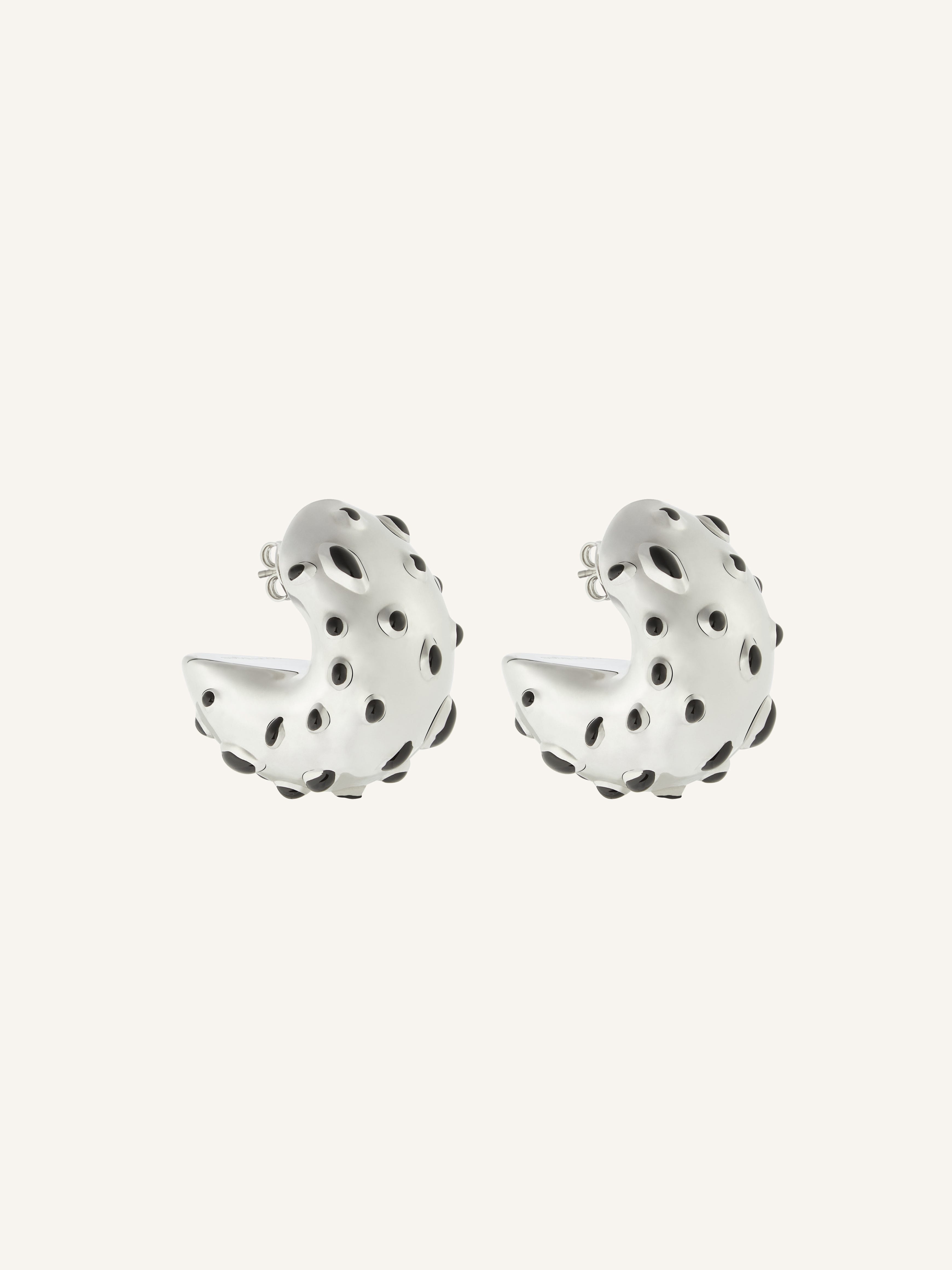 INFINITY FLECKED METAL EARRINGS - 2
