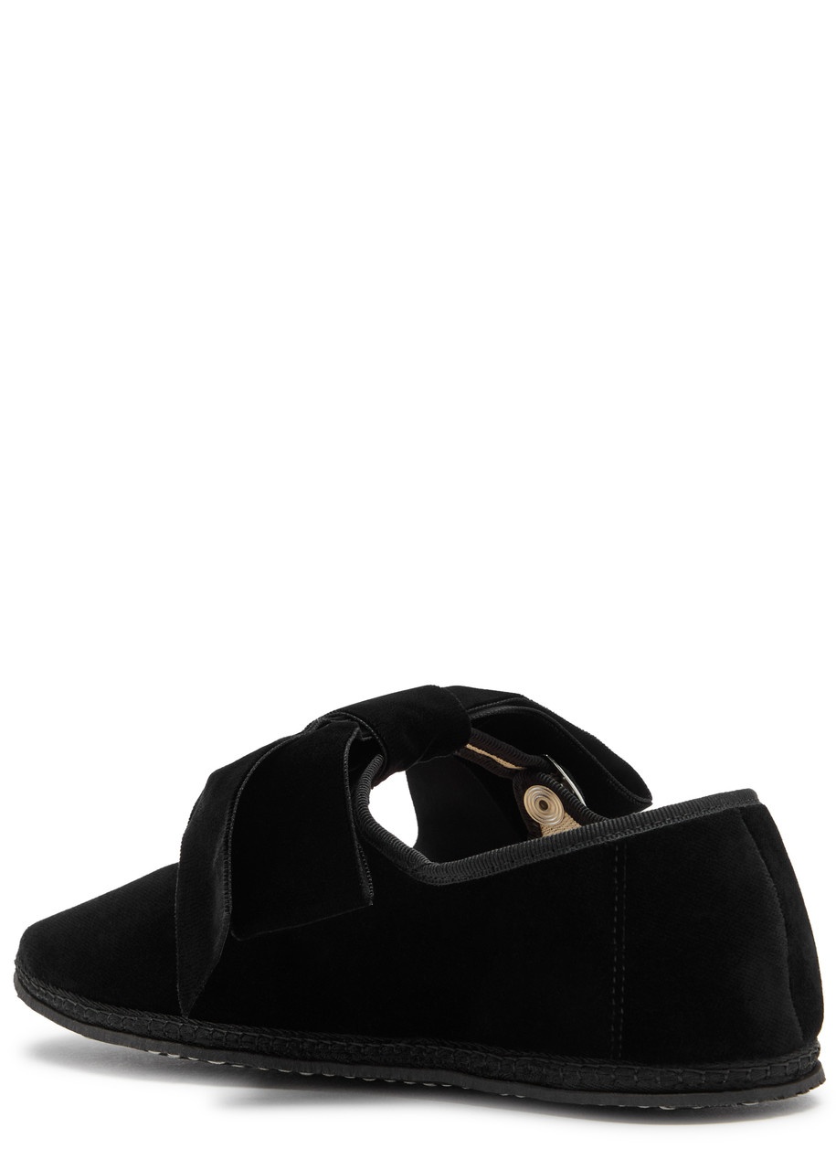 Vibi Venezia Bow Velvet Mary Jane Flats - 2