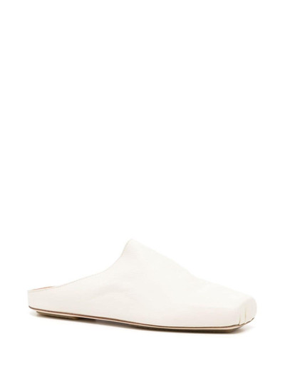UMA WANG square-toe leather slippers outlook