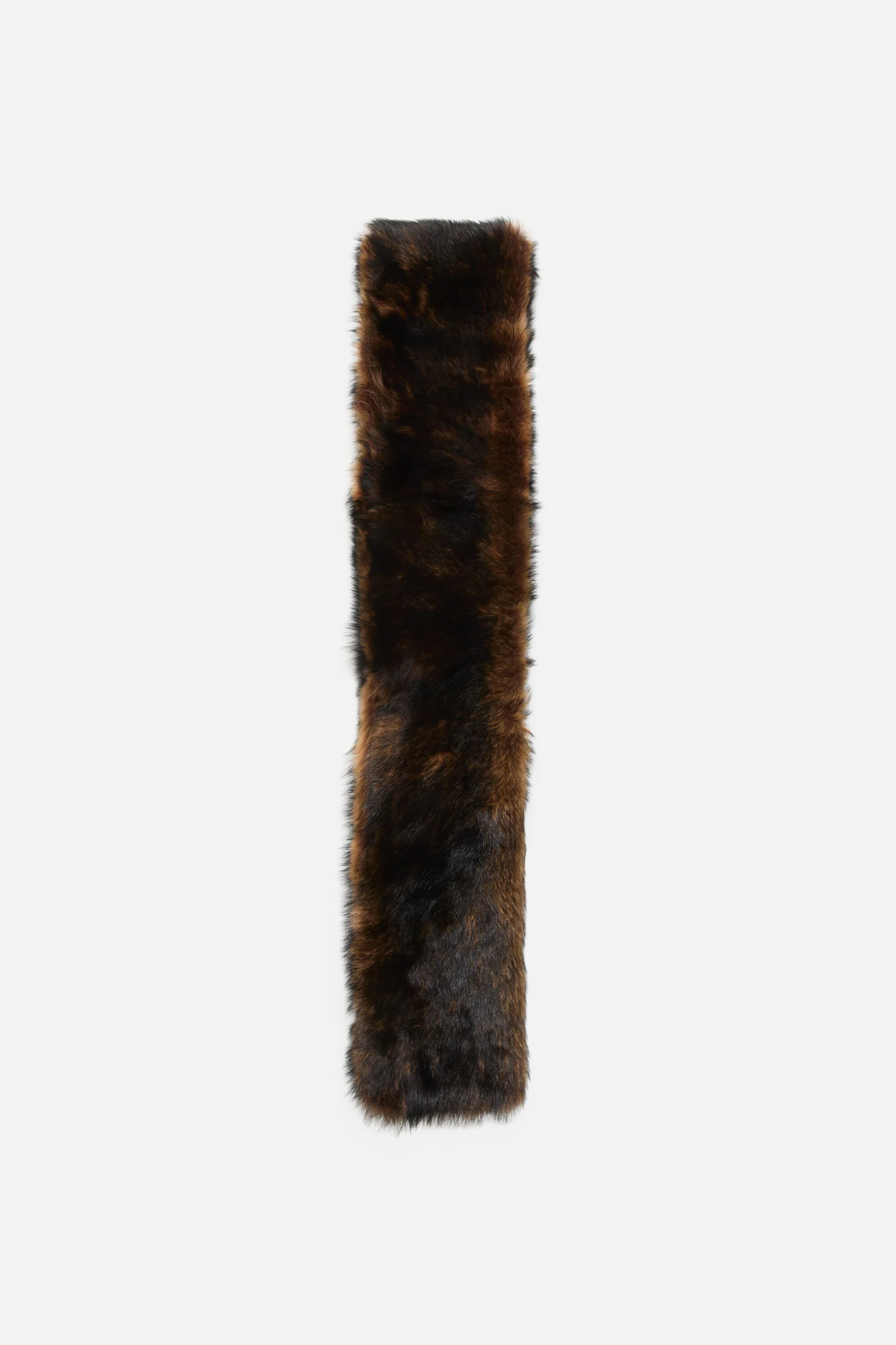 Shearling scarf - Rust brown - 1