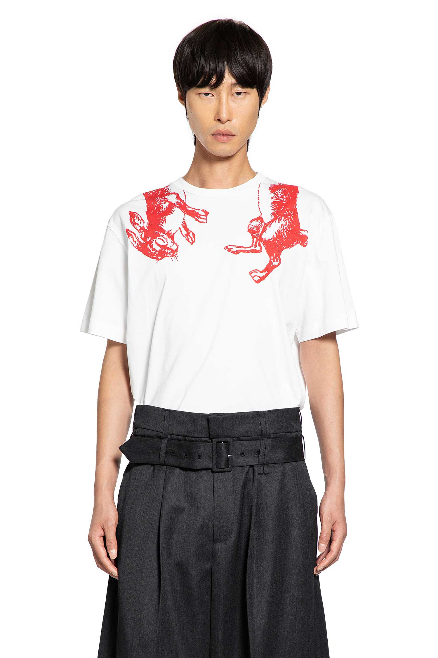 Hare Ilustration Print T-shirt - 6