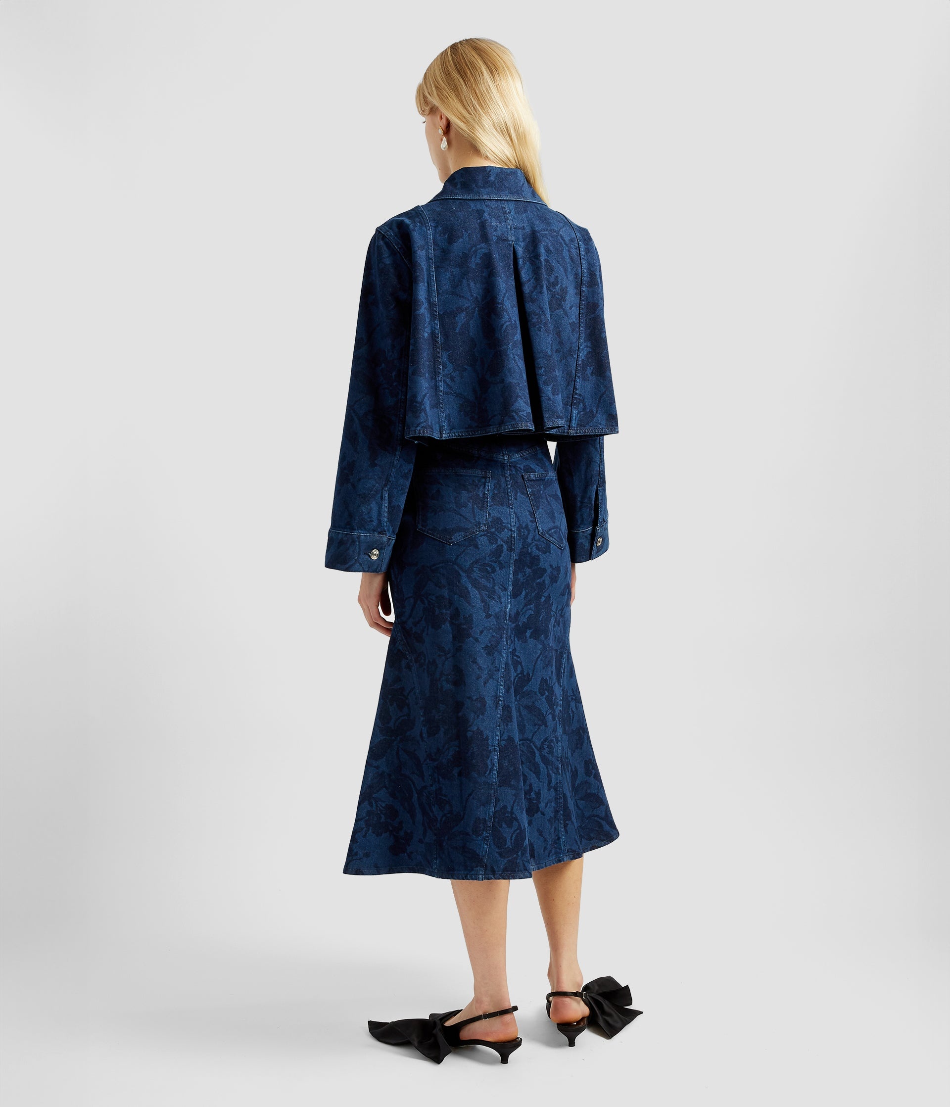 MIDI DENIM SKIRT - 3