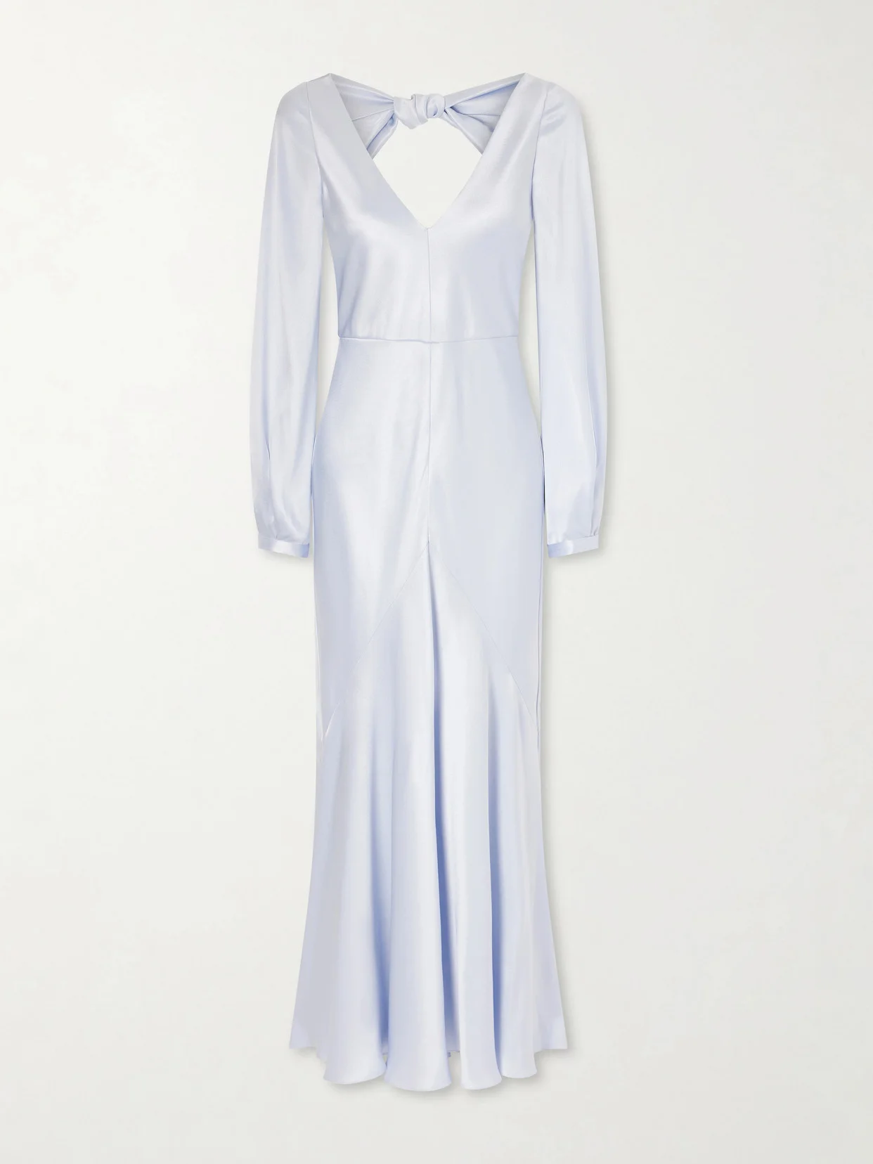 Peyton Knotted Cut-out Satin-silk Maxi Dress - 1