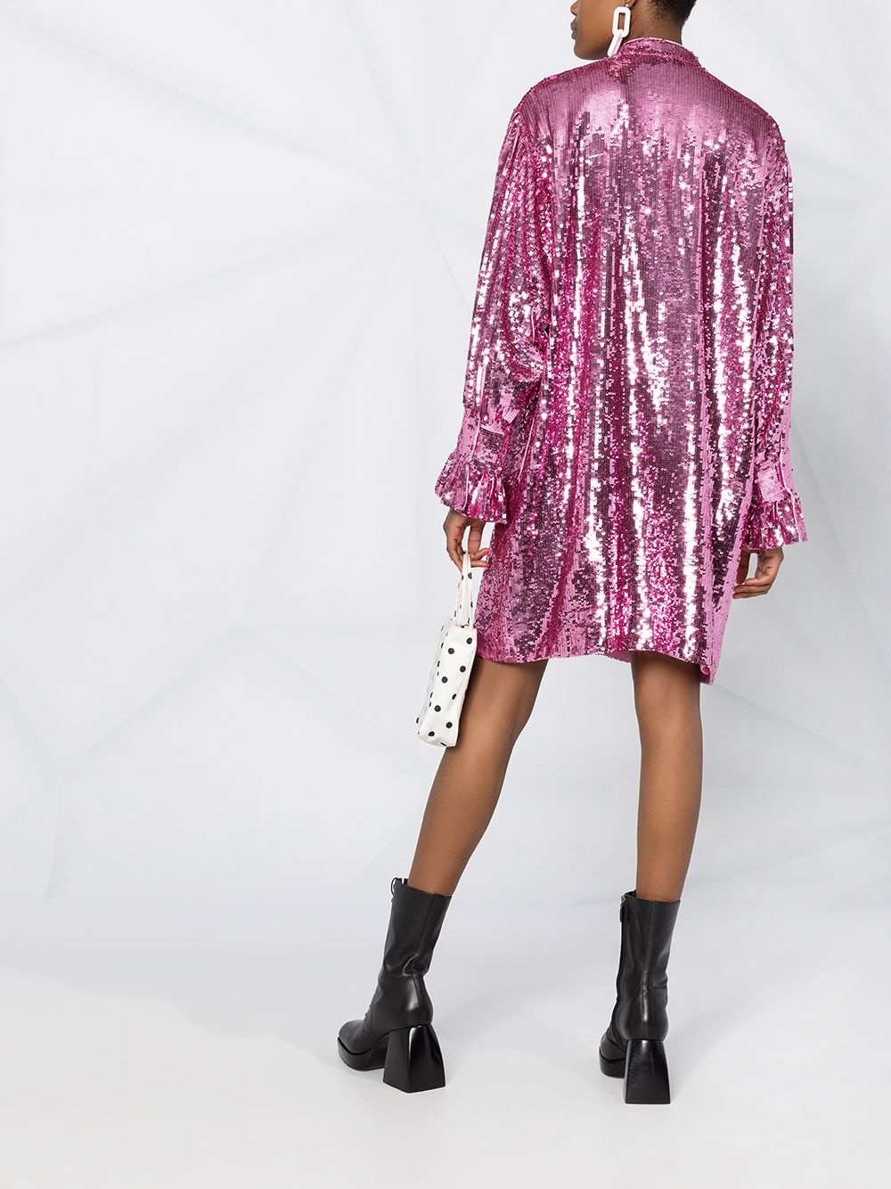 sequin-embellished shift dress - 4