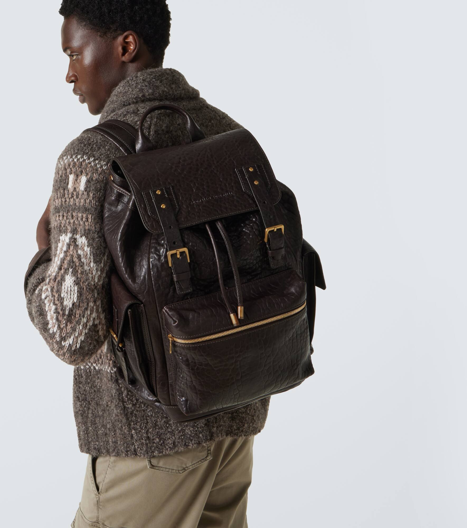 Leather backpack - 2