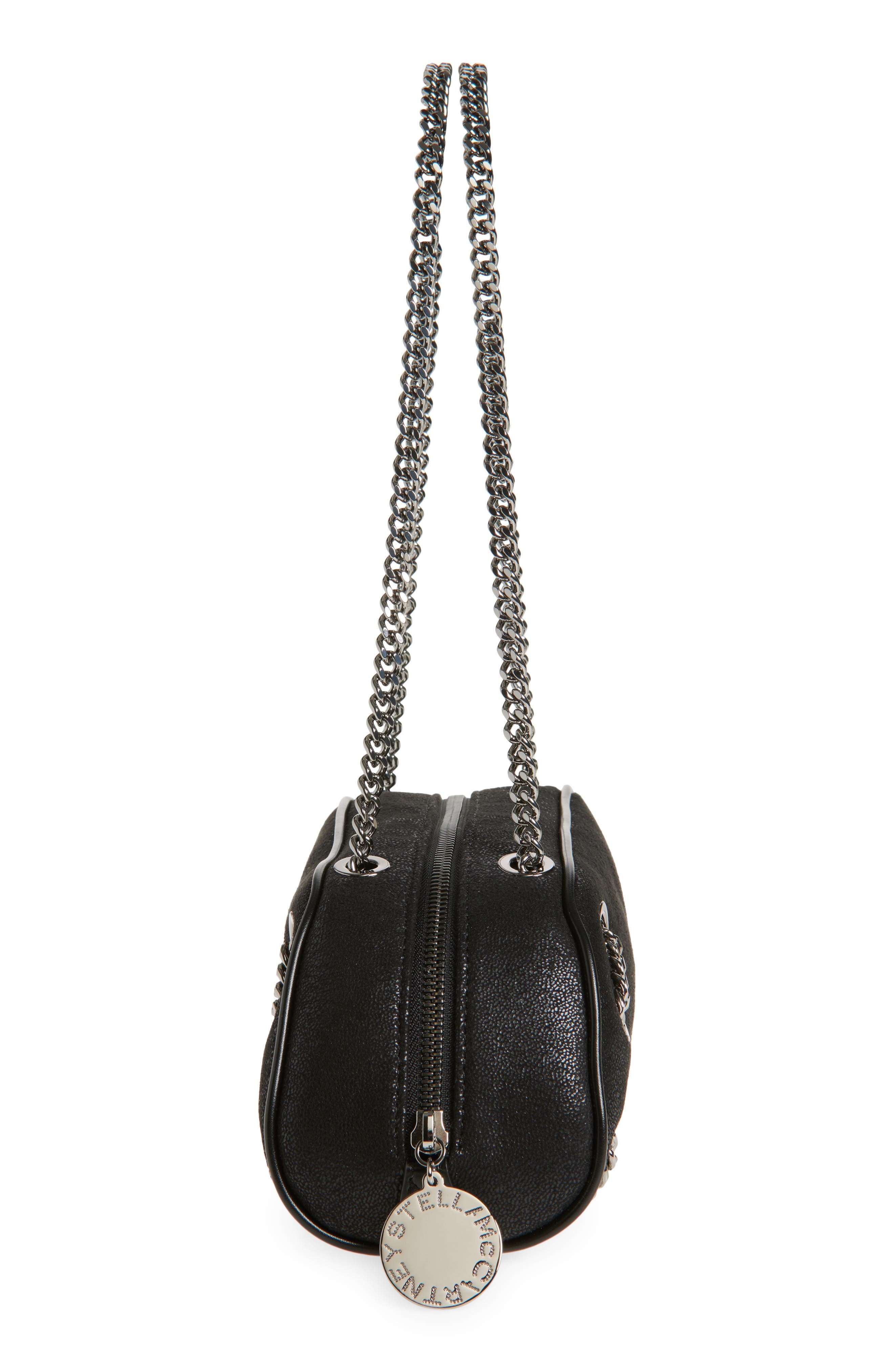 Stella McCartney Small Falabella Shaggy Deer Faux Leather Shoulder Bag in Black at Nordstrom - 6